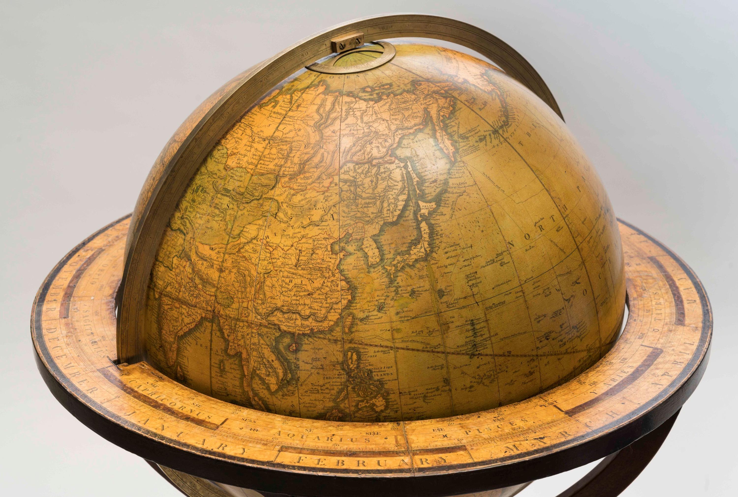 Rare Pair of Regency Period 18-Inch Globes by J&W Cary of London on Bases im Angebot 11