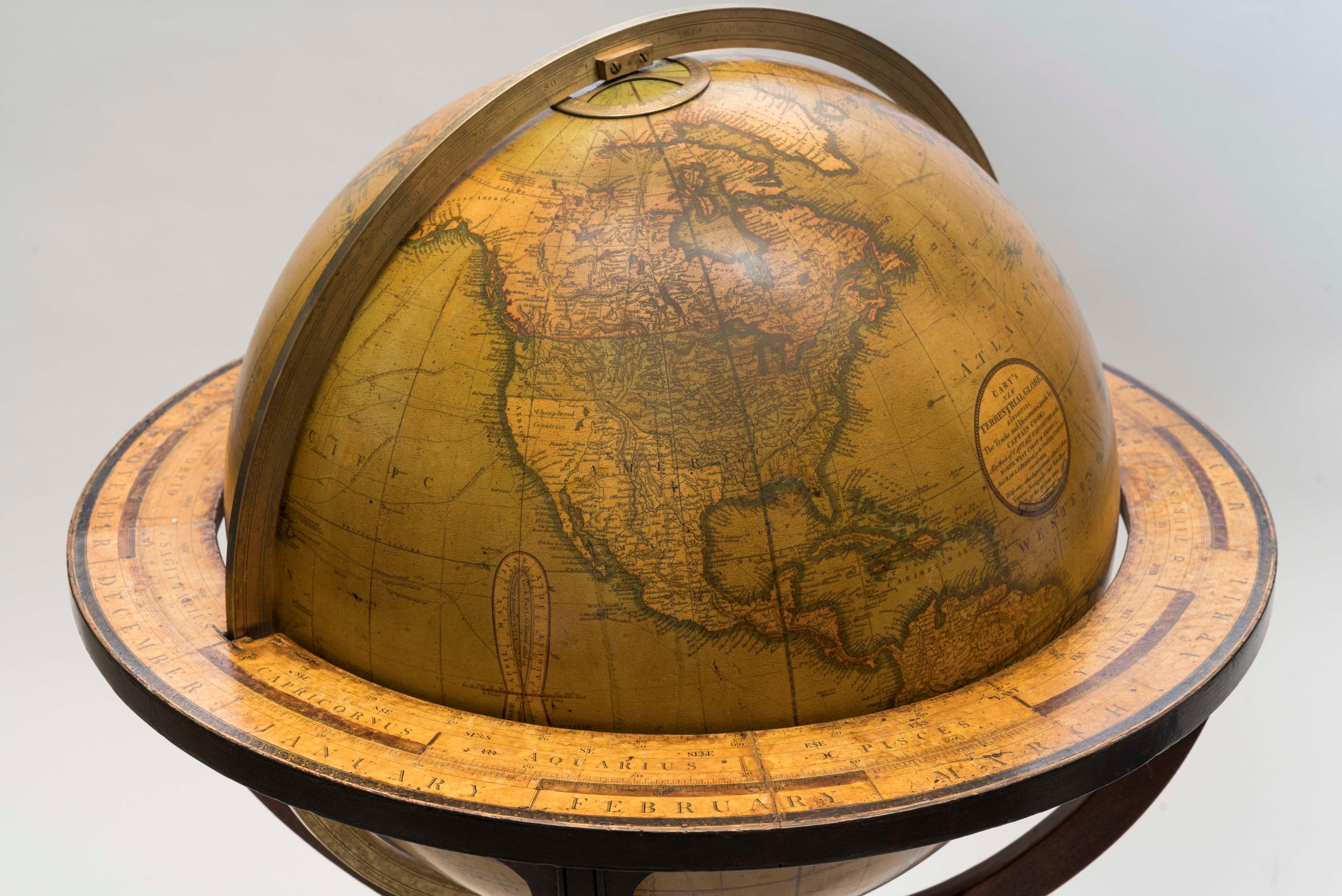 Rare Pair of Regency Period 18-Inch Globes by J&W Cary of London on Bases im Angebot 12