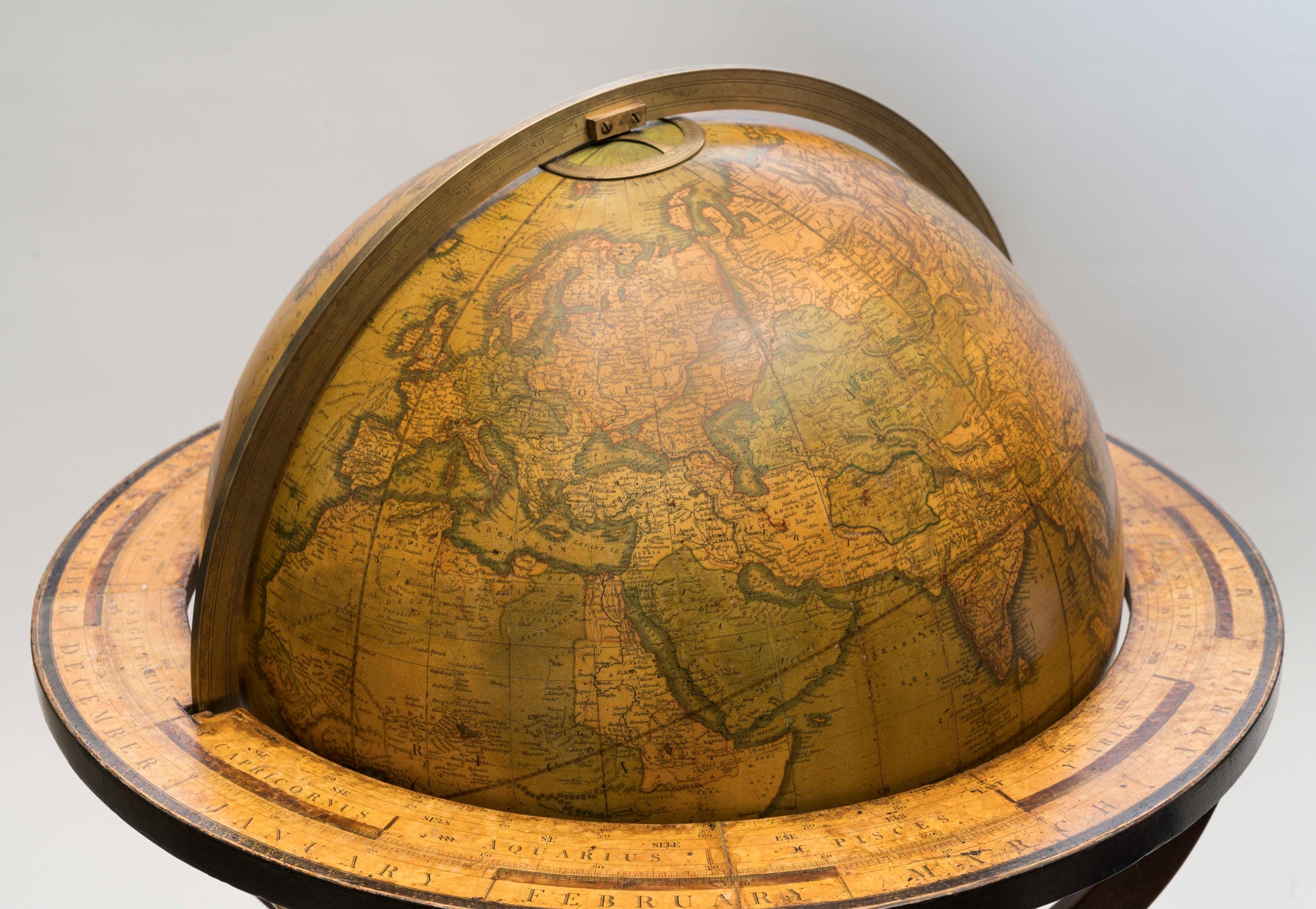 Rare Pair of Regency Period 18-Inch Globes by J&W Cary of London on Bases im Angebot 15