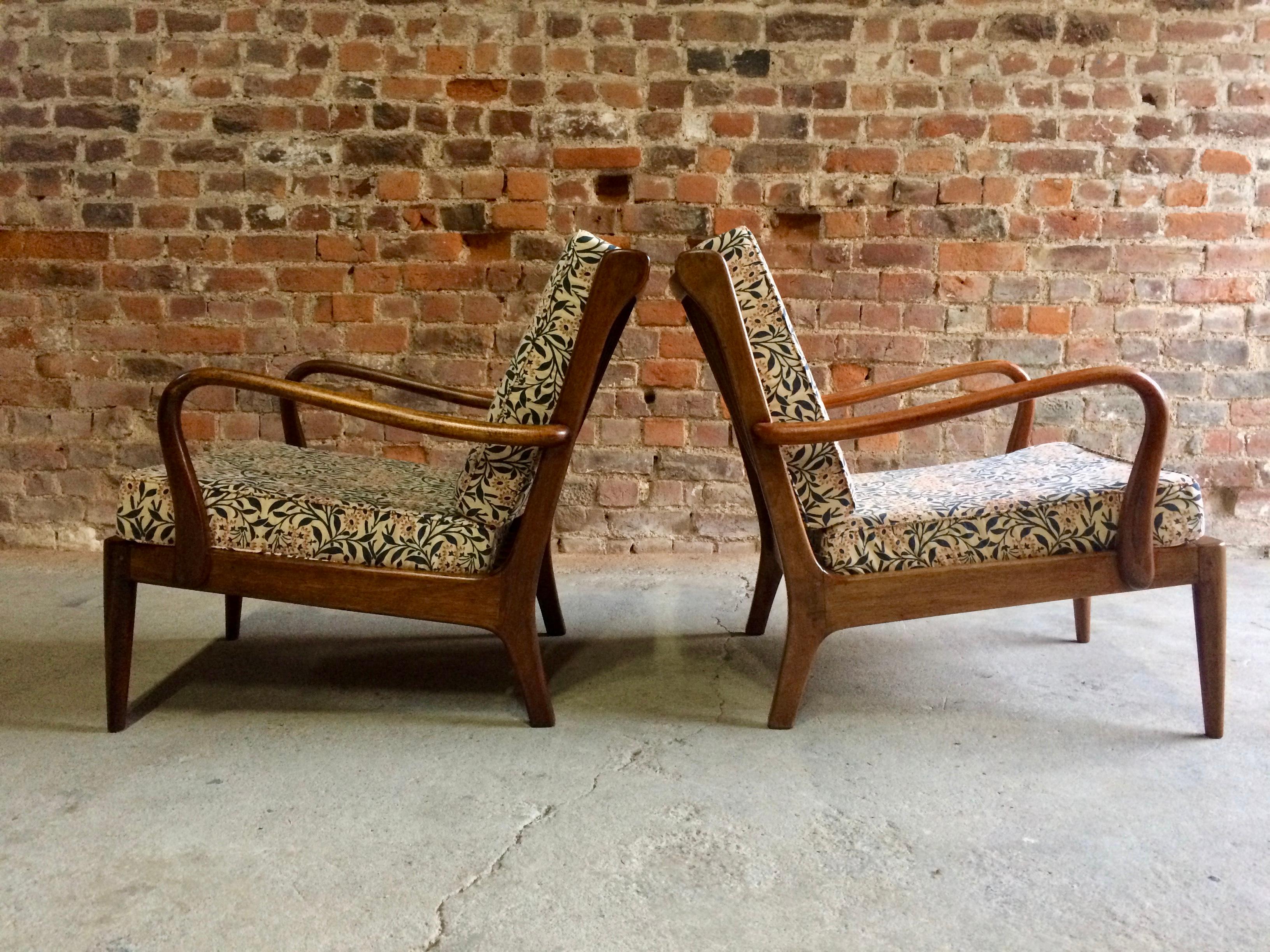 Danish Rare Pair of Robert Heritage Armchairs by George Stone of High Wycombe