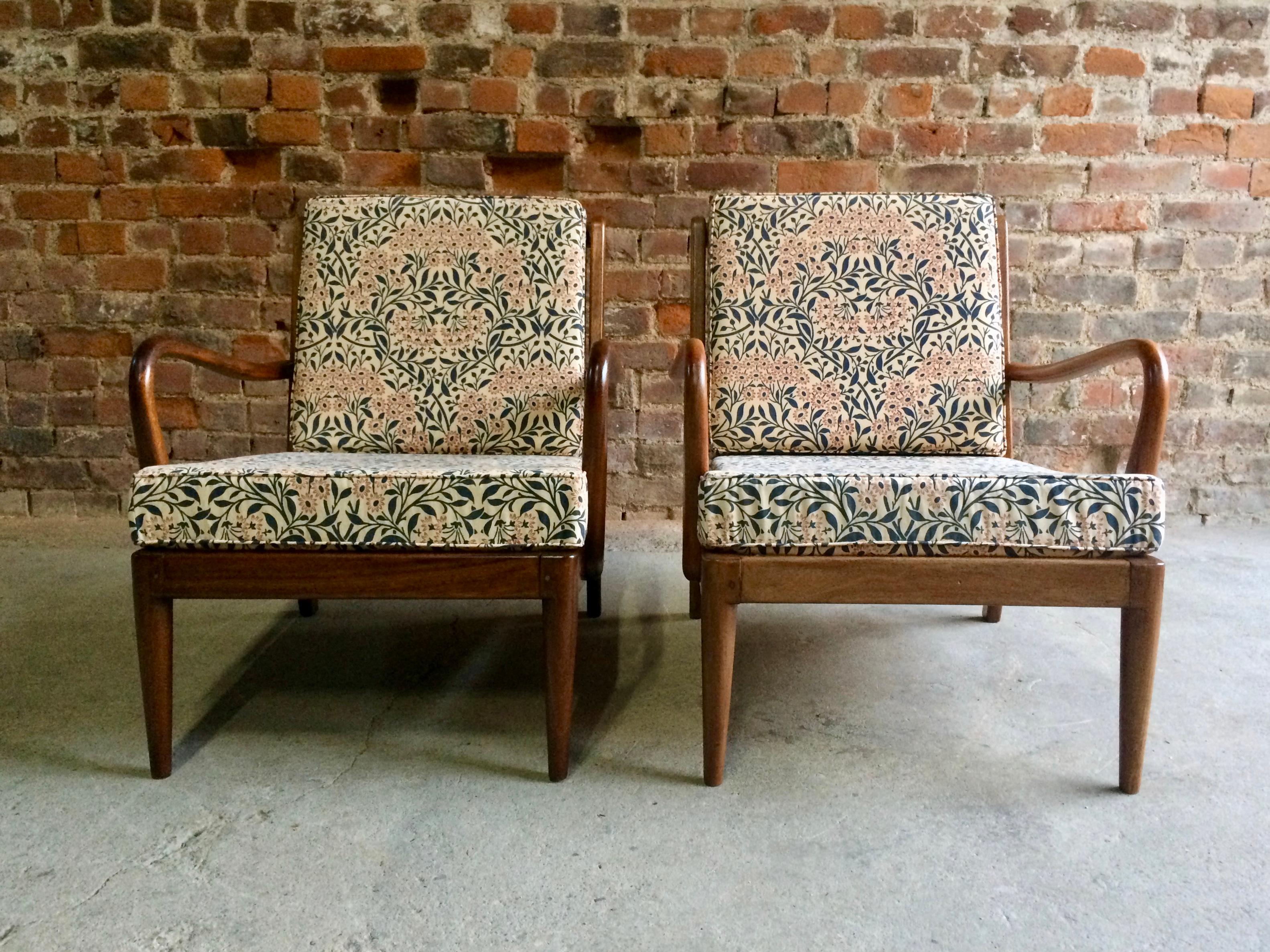 20th Century Rare Pair of Robert Heritage Armchairs by George Stone of High Wycombe
