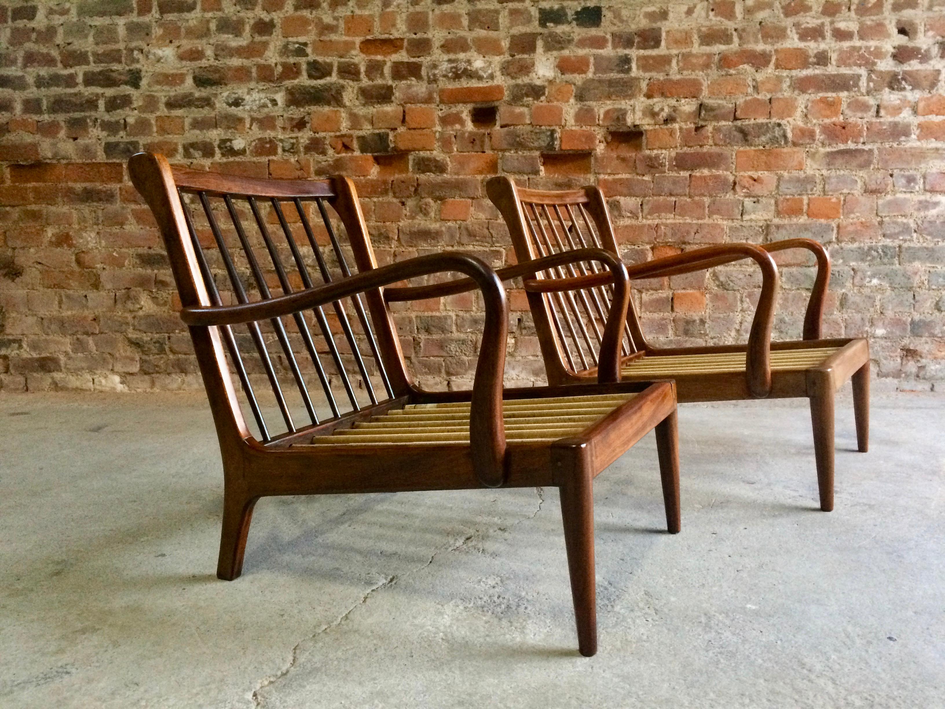 Rare Pair of Robert Heritage Armchairs by George Stone of High Wycombe 1