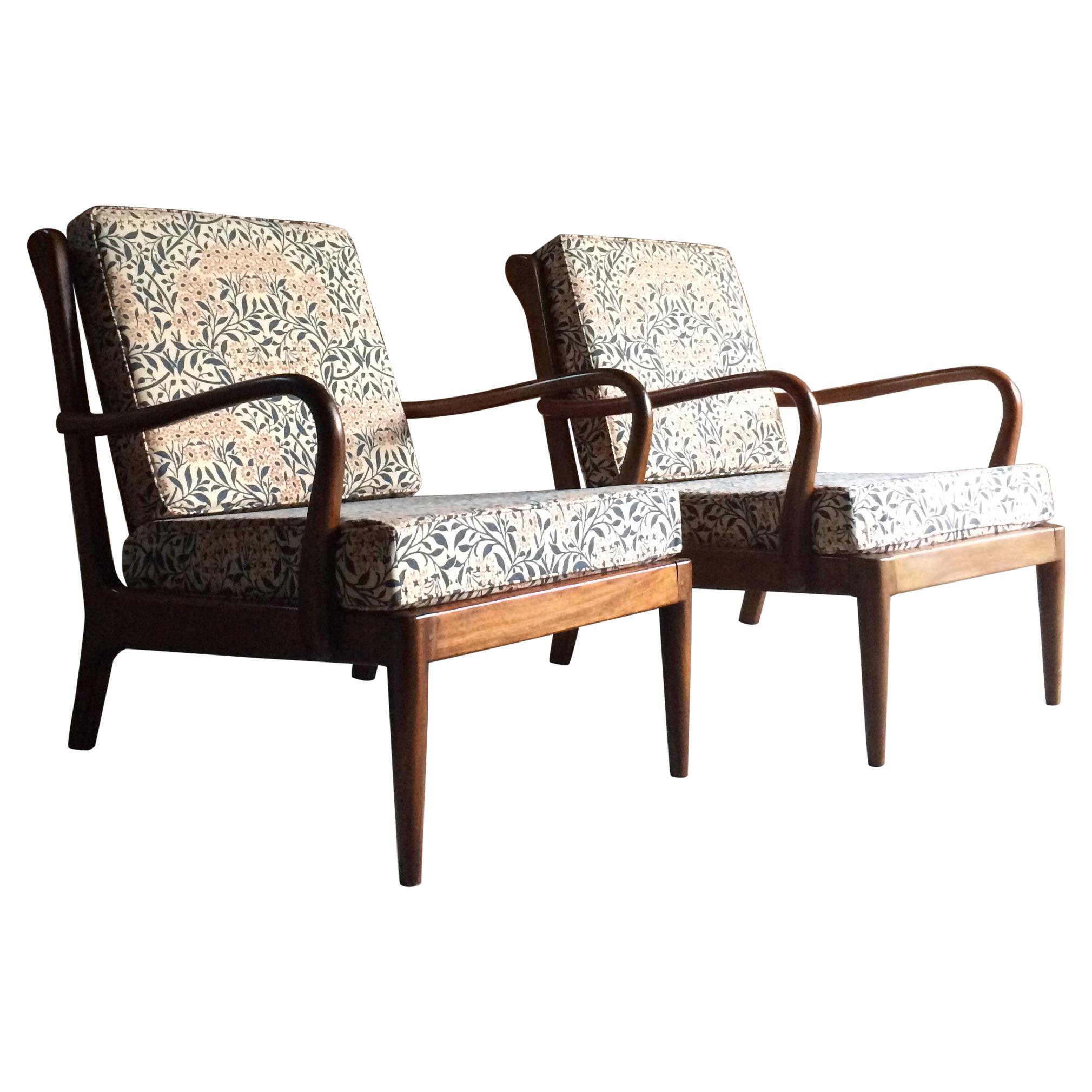 Rare Pair of Robert Heritage Armchairs by George Stone of High Wycombe