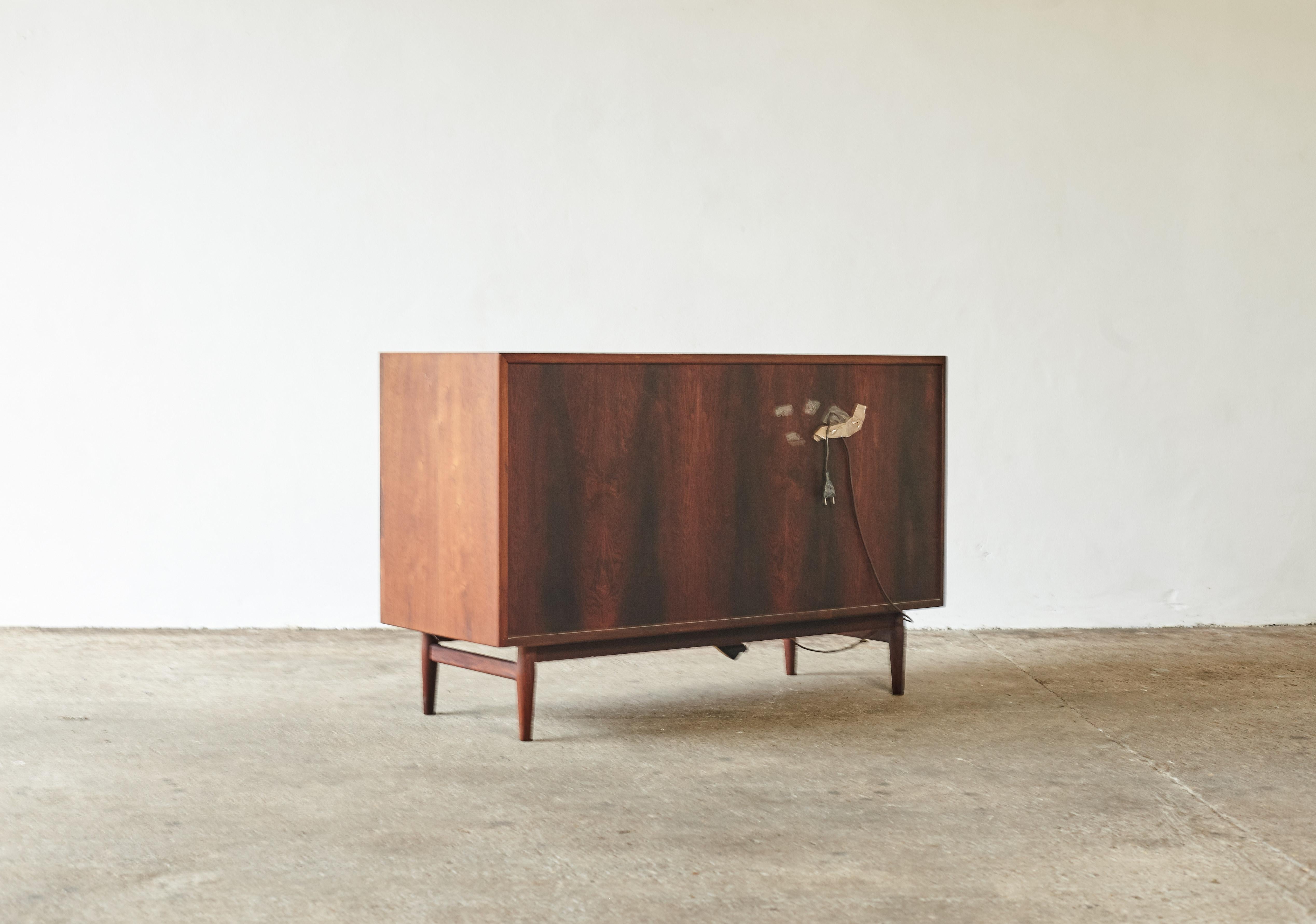 Rare Pair of Rosewood Arne Vodder Cabinets / Sideboards, Sibast, Denmark, 1960s For Sale 3