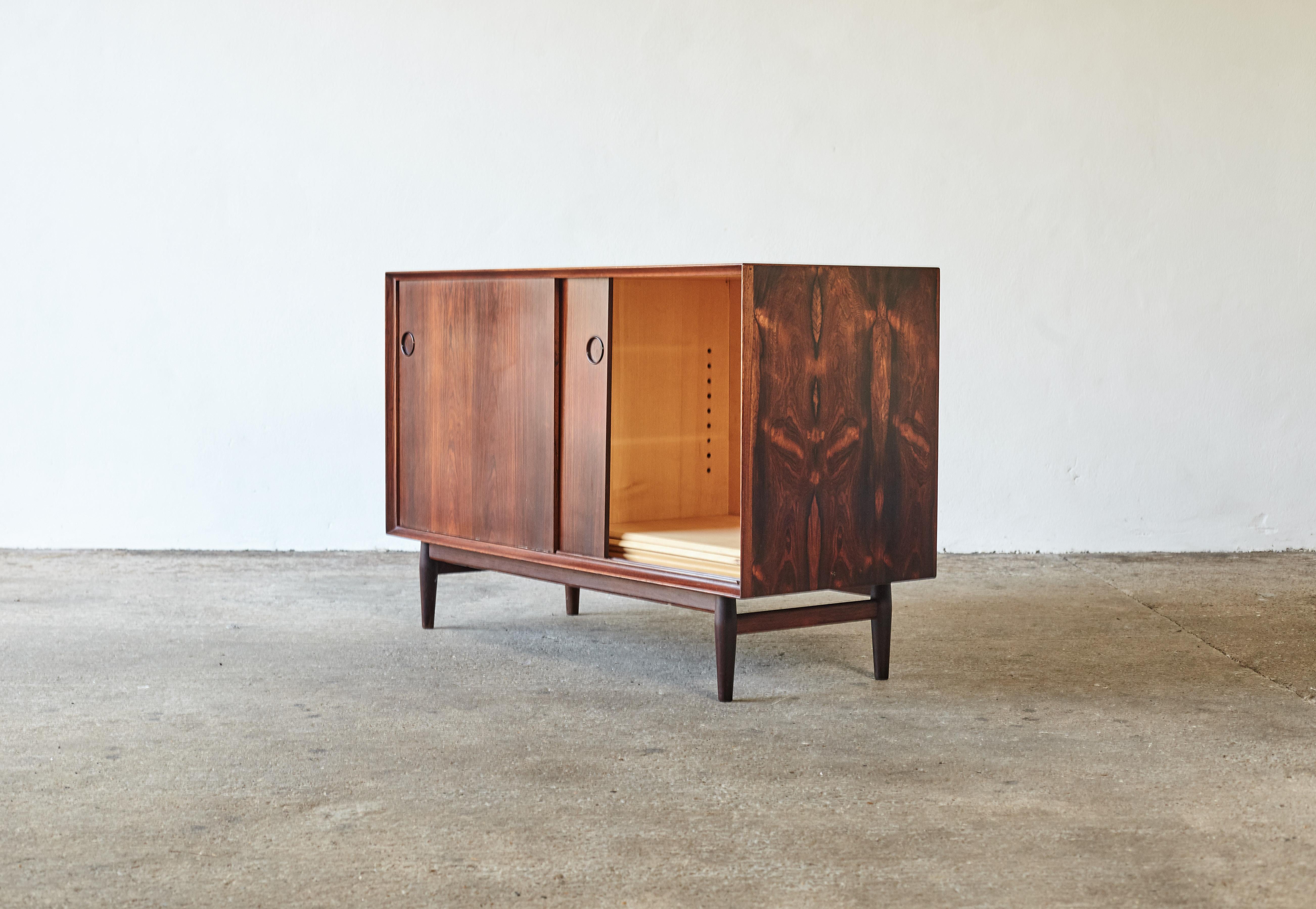 Rare Pair of Rosewood Arne Vodder Cabinets / Sideboards, Sibast, Denmark, 1960s For Sale 7