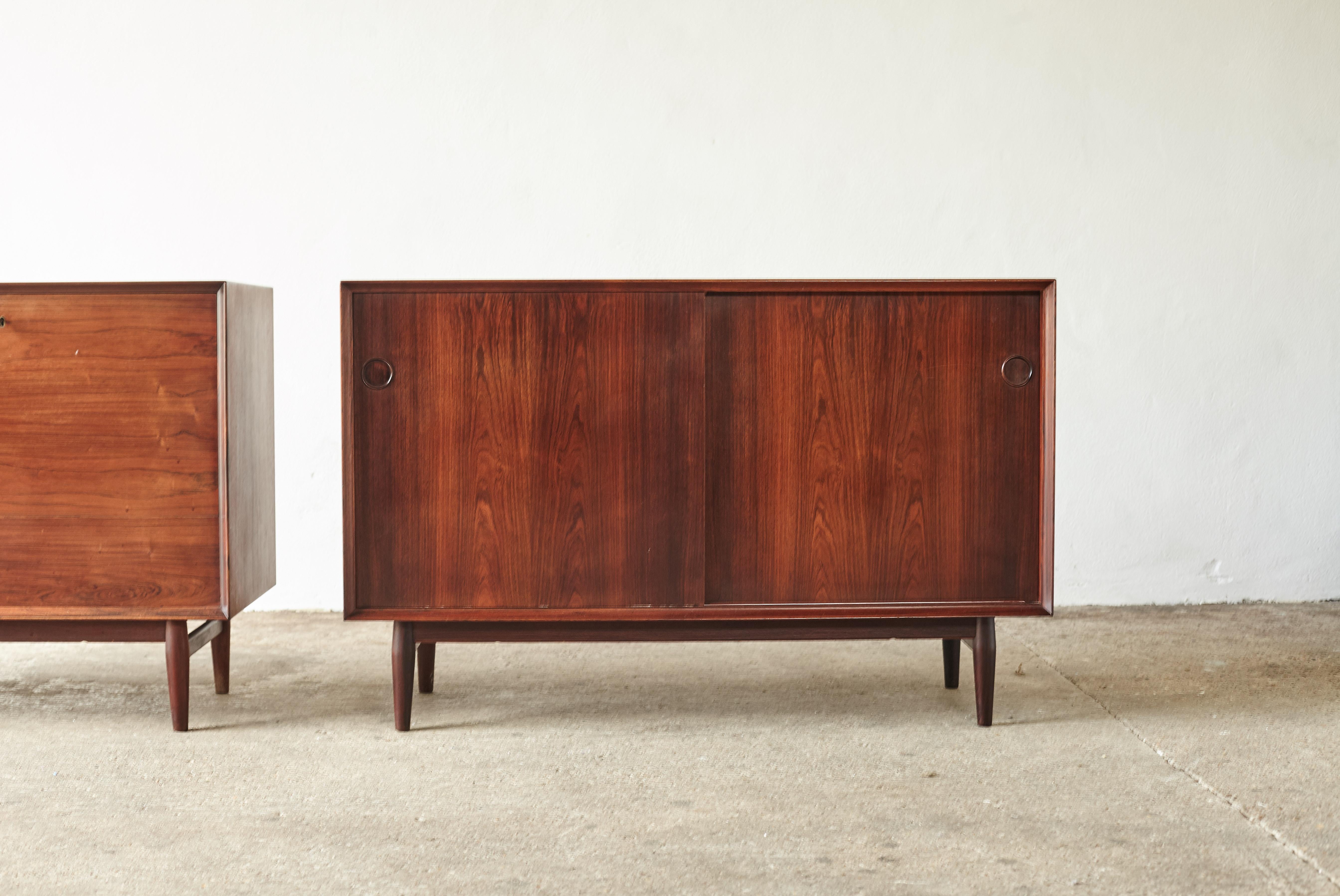Danois Paire rare de meubles de rangement / enfilades en bois de rose d'Arne Vodder, Sibast, Danemark, années 1960 en vente