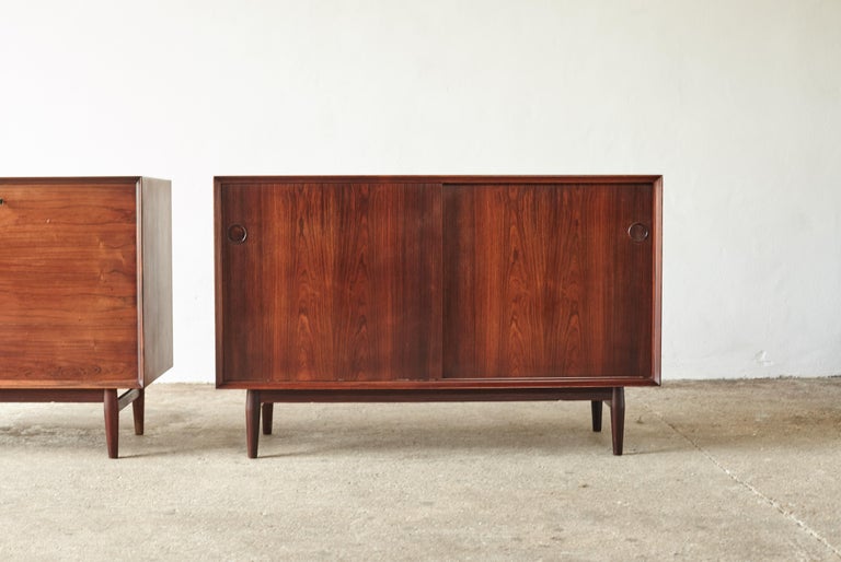 Danish Rare Pair of Rosewood Arne Vodder Cabinets / Sideboards, Sibast, Denmark, 1960s For Sale