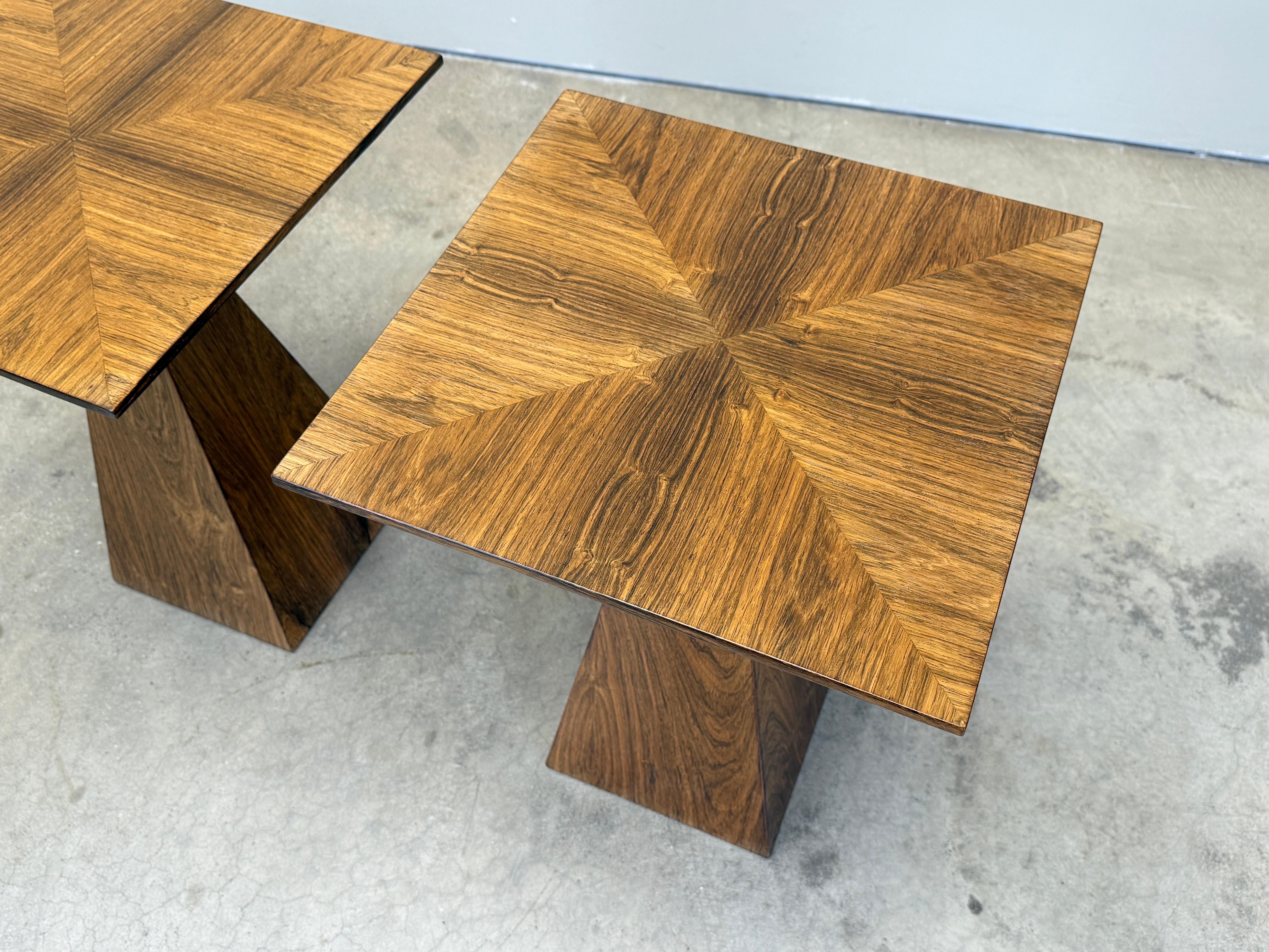Rare Pair of Rosewood Pyramid Tables by Harvey Probber For Sale 9