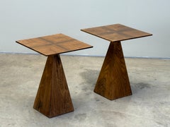Rare Pair of Rosewood Pyramid Tables by Harvey Probber