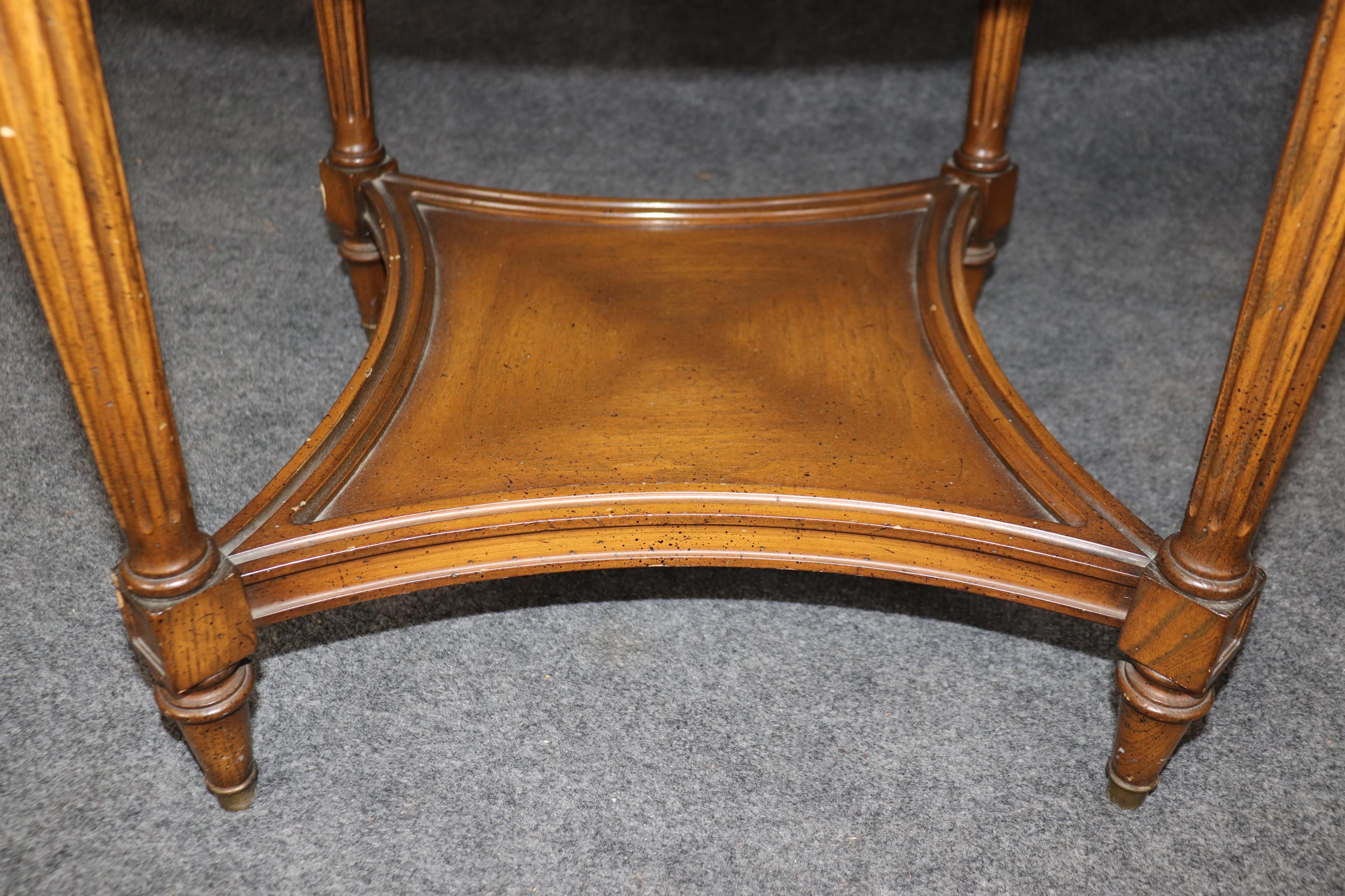 Rare Pair of Round Marble Top French Directoire Gueridons End Tables Circa 1950 7