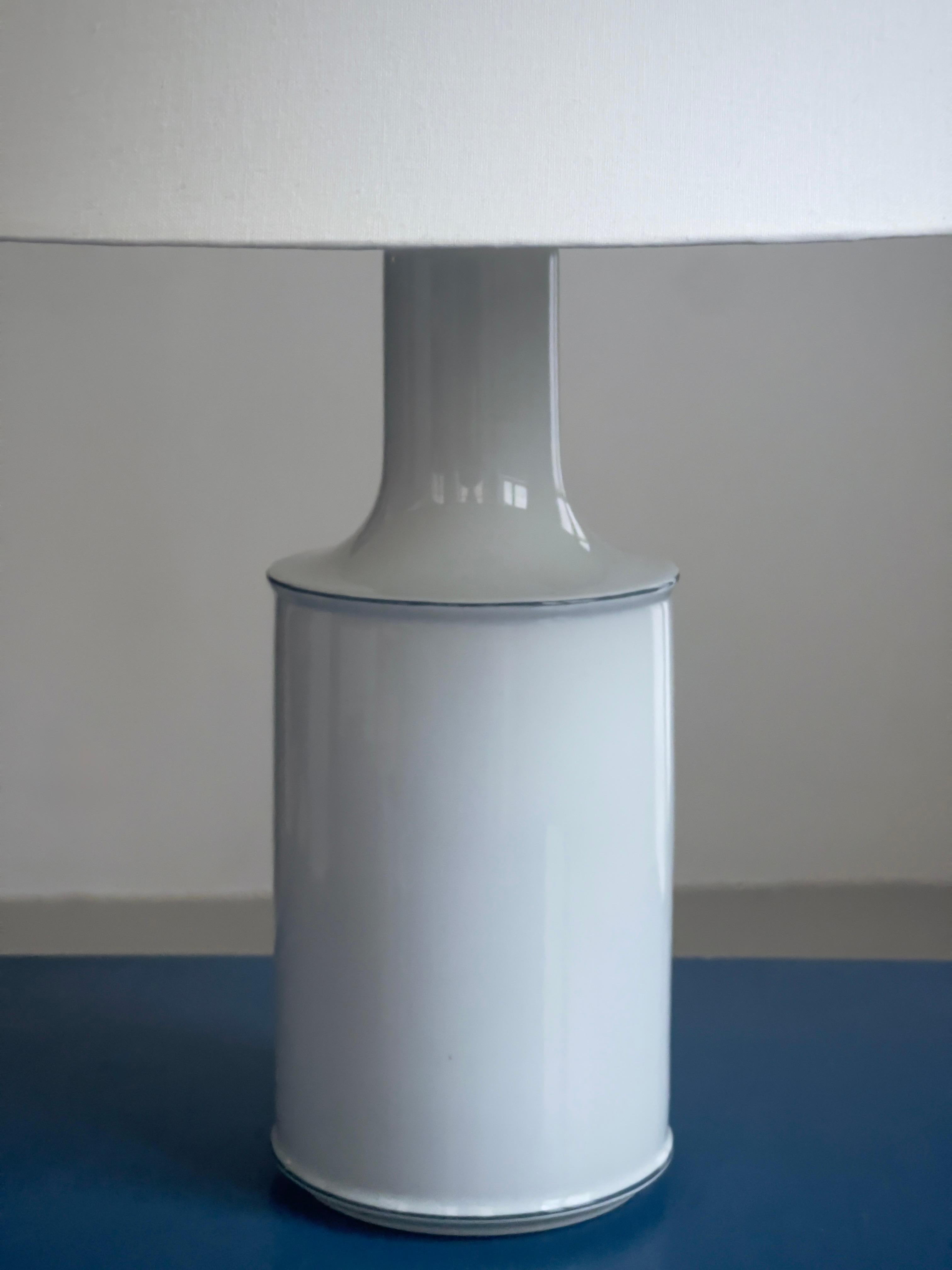 Rare paire de lampes de table en porcelaine 