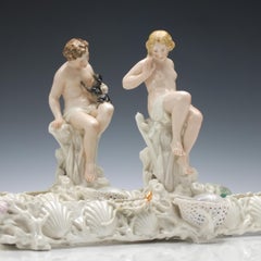Rare Pair of Royal Worcester Trough Centerpieces, 1869