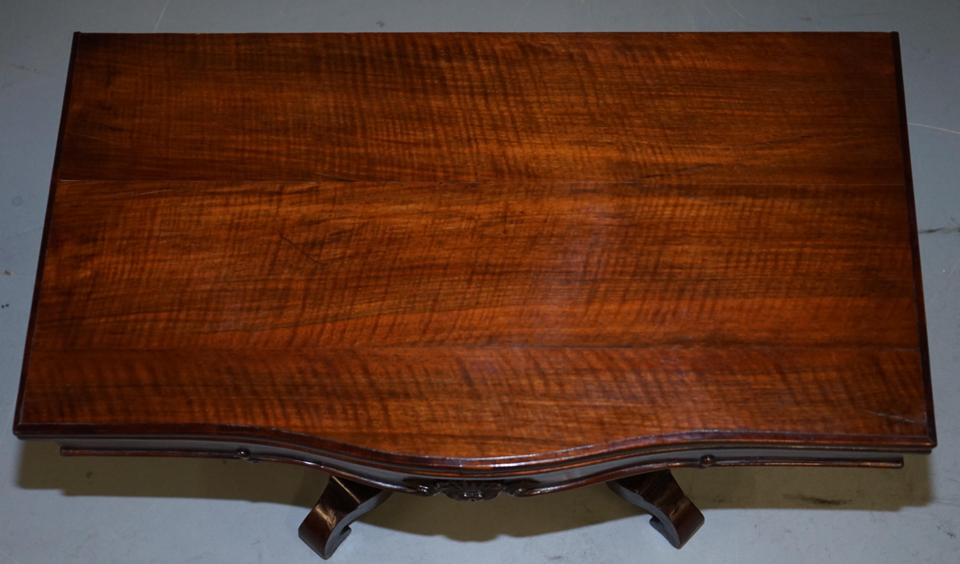 Rare Pair of R.Strahan & Co Dublin Irish Regency Hardwood  Fold over Card Tables 2