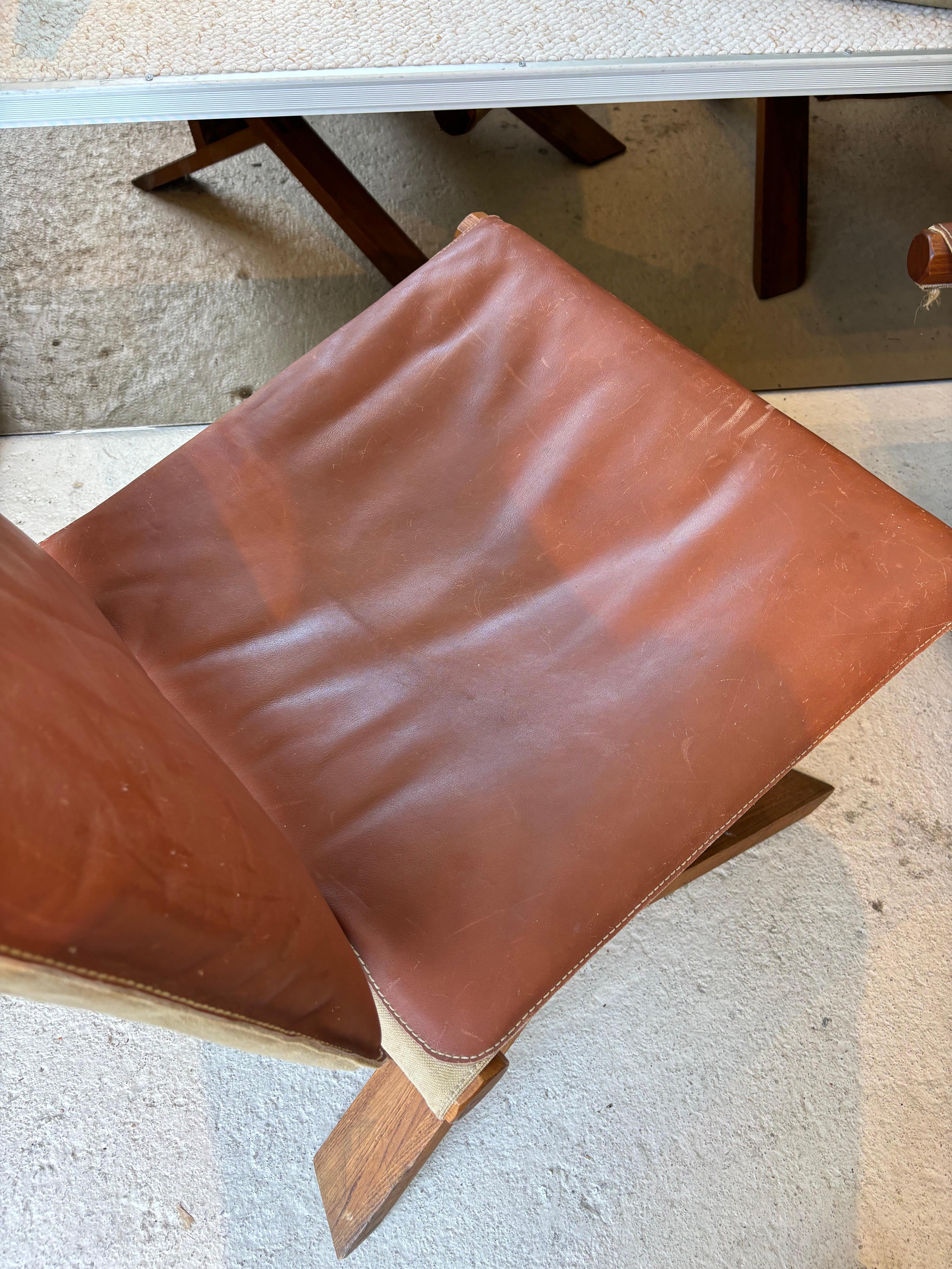 Raro par de butacas S46 de Pierre Chapo en venta 5