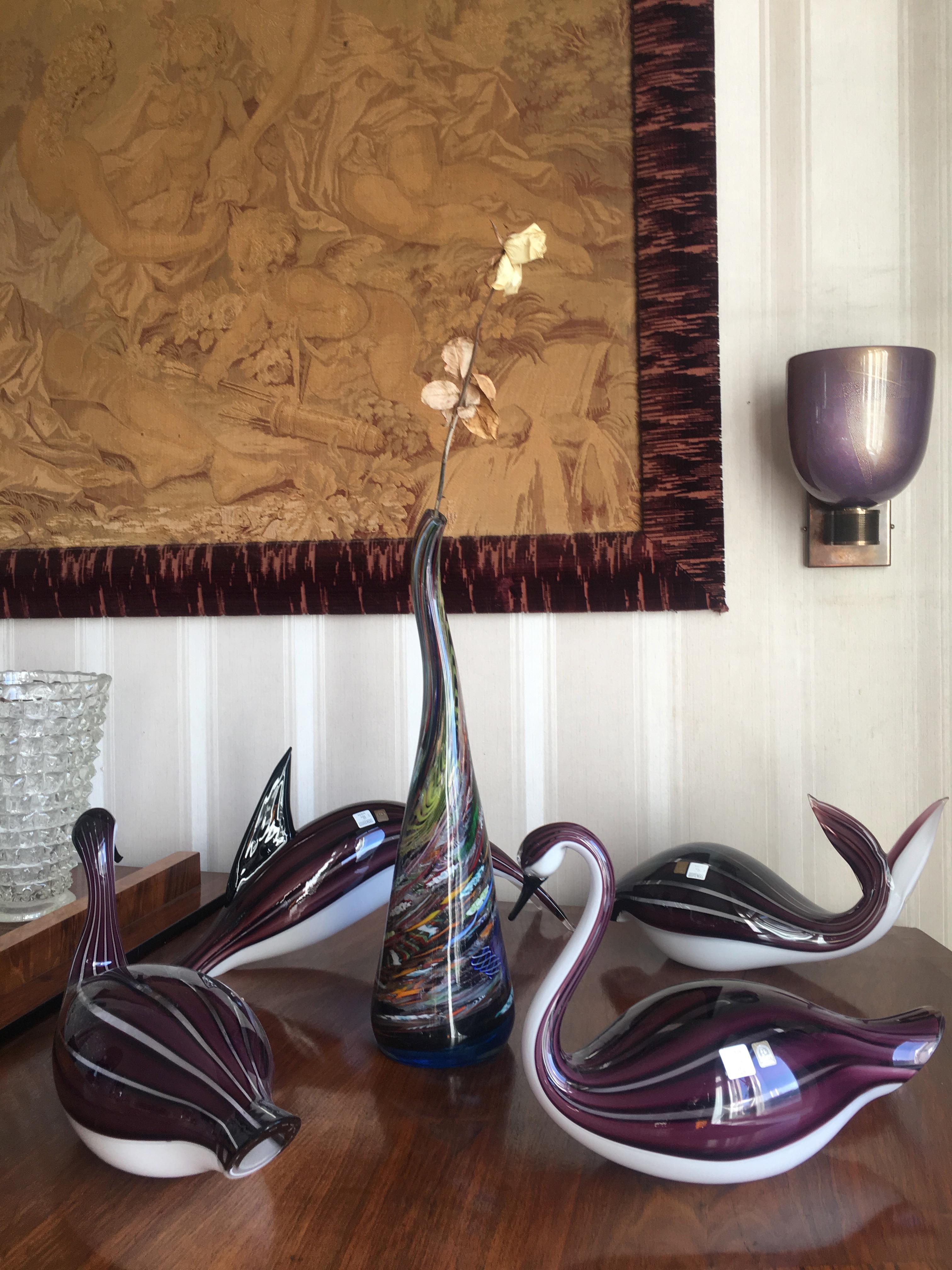 20th Century Pair of Sconces by Barovier & Toso, Murano, 1950s For Sale