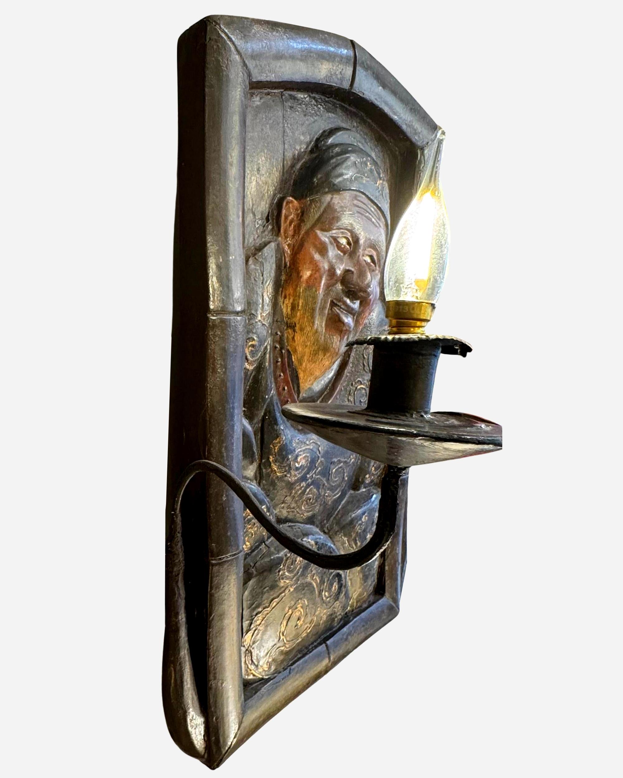Rare pair of sconces “aux Chinois”, Paris, France, circa 1880 en venta 1
