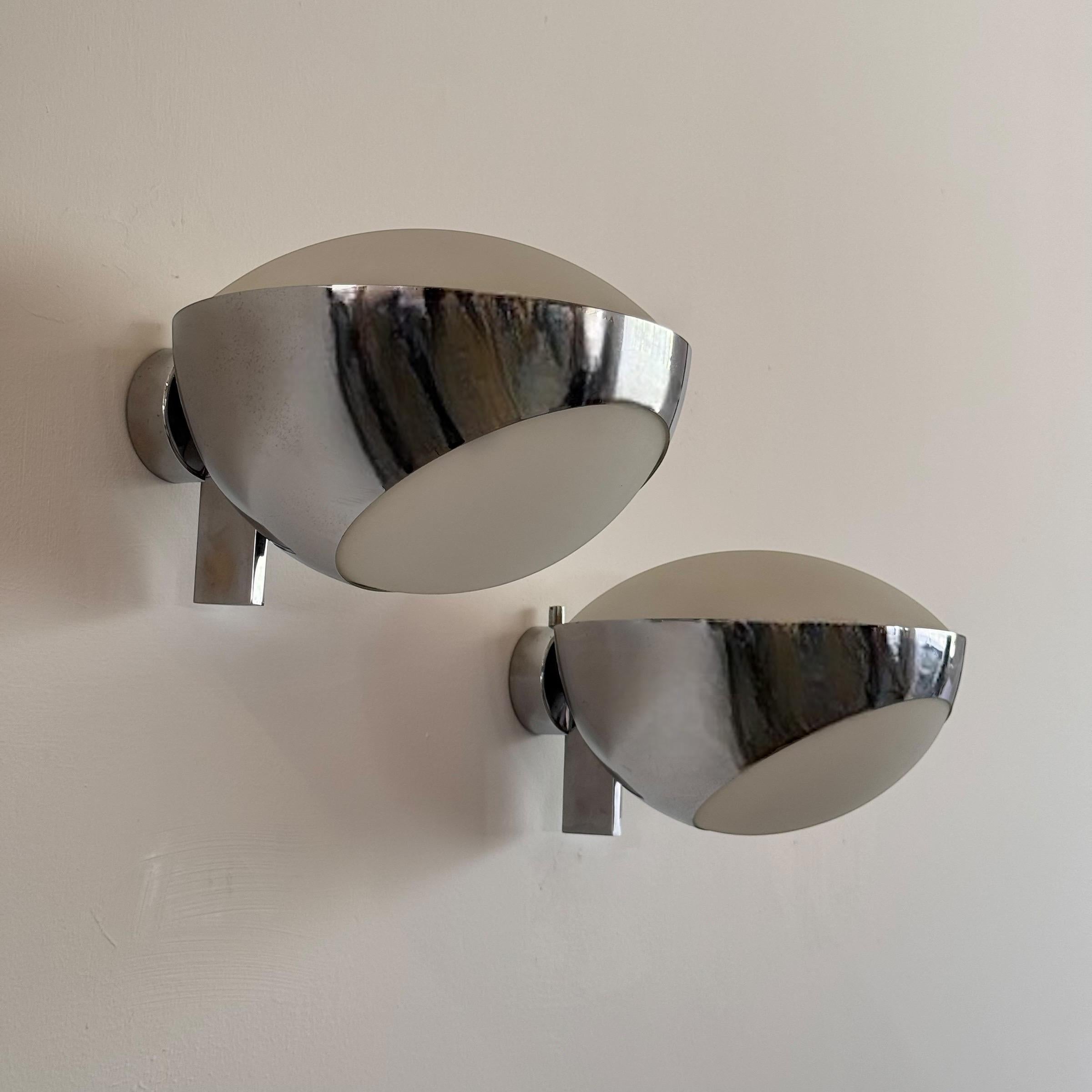 Raro par de apliques de Max Ingrand para Fontana Arte, Model 1963/1, década de 1960 en venta 7