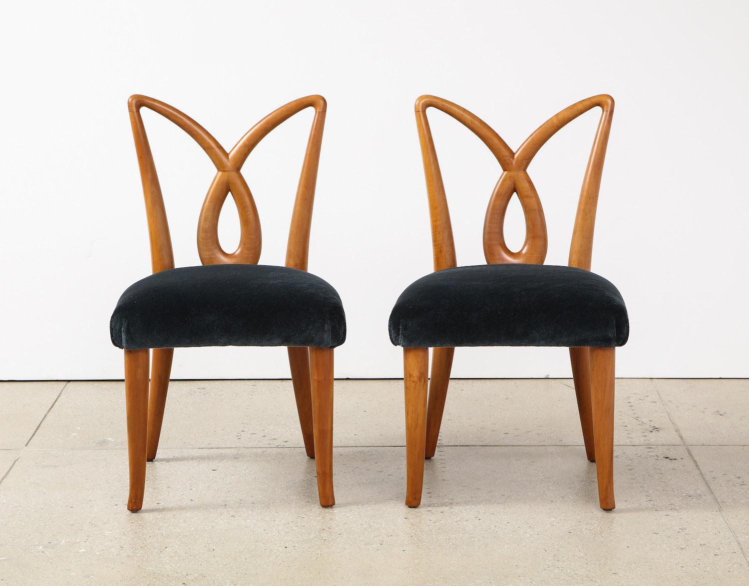 Mid-Century Modern Rare Pair of Side Chairs by Osvaldo Borsani for ABV
