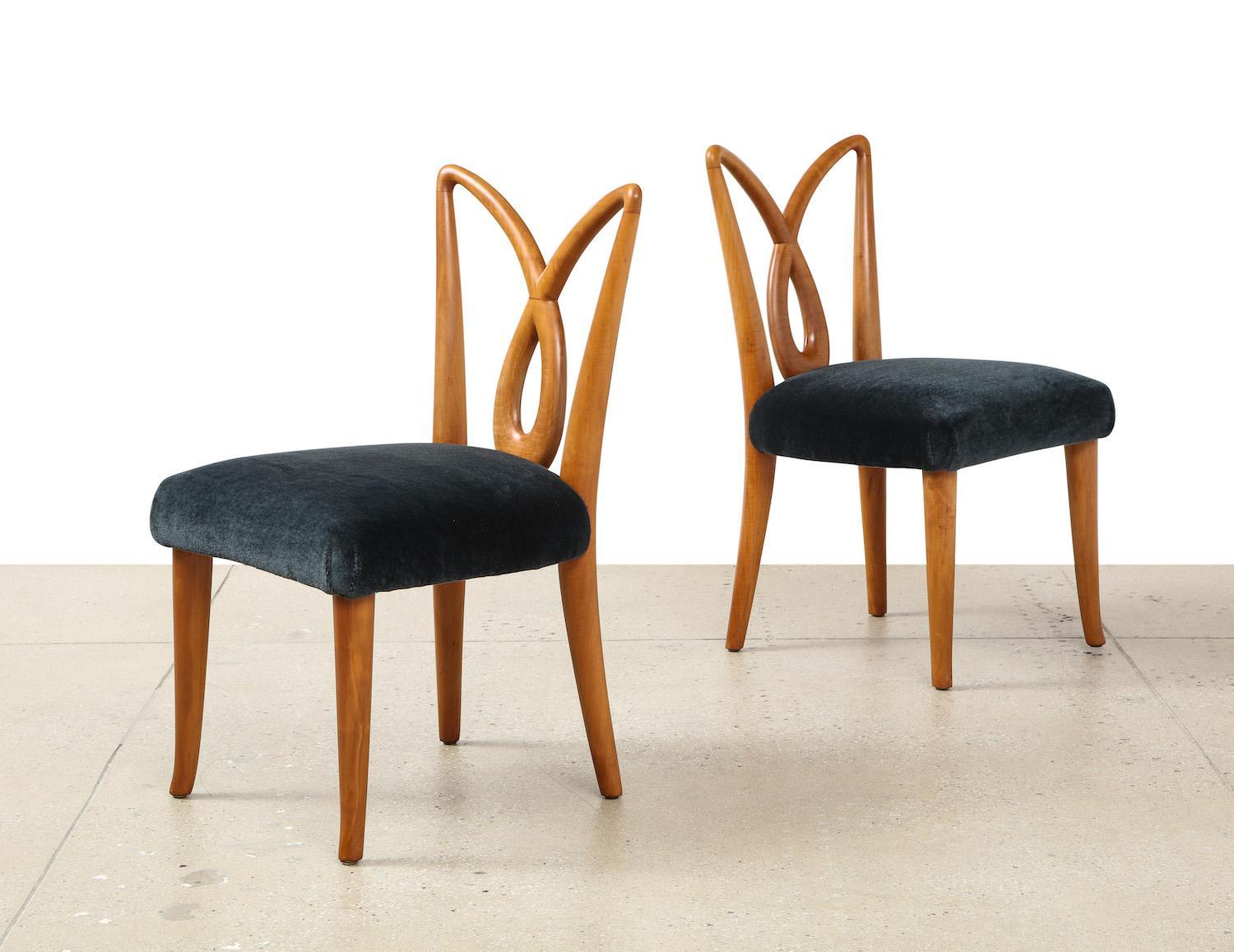 Rare Pair of Side Chairs by Osvaldo Borsani for ABV In Good Condition In New York, NY