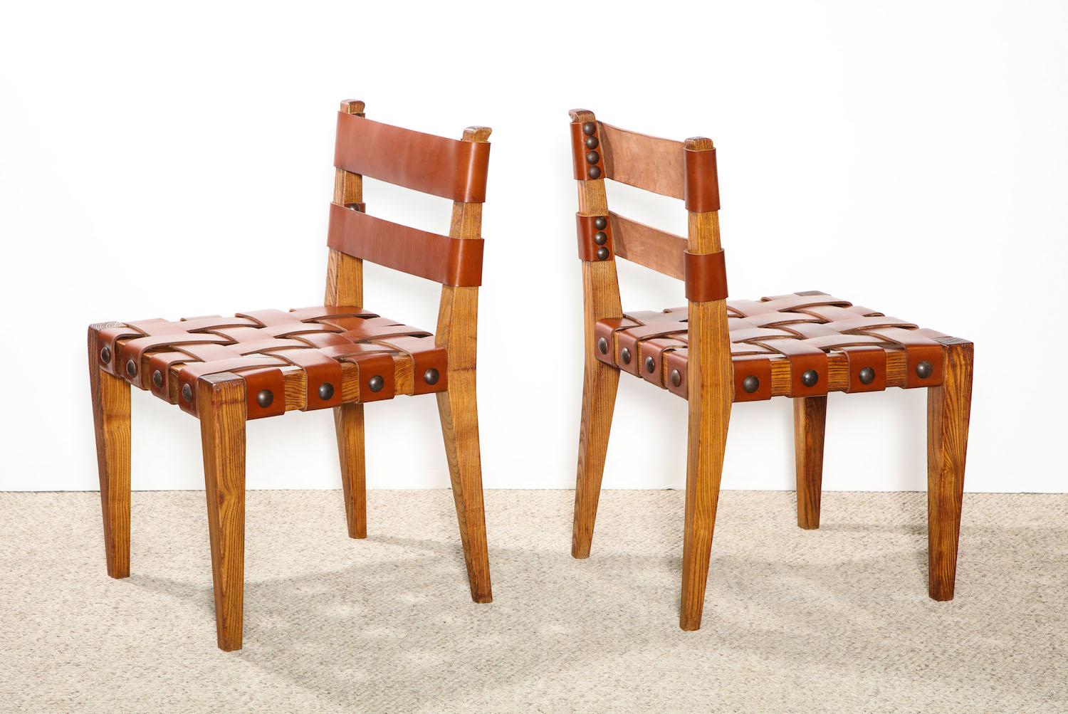 Italian Rare Pair of Side chairs by Osvaldo Borsani