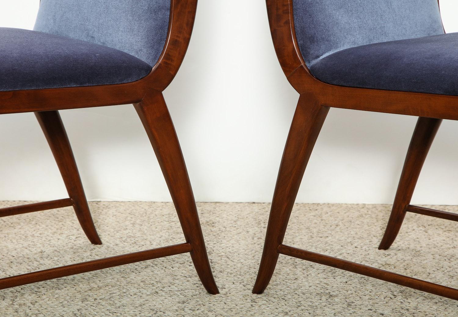 Mid-Century Modern Rare Pair of Side Chairs by Paolo Buffa