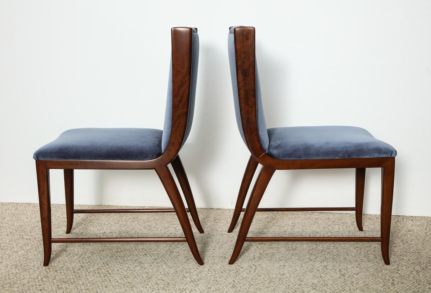 Italian Rare Pair of Side Chairs by Paolo Buffa