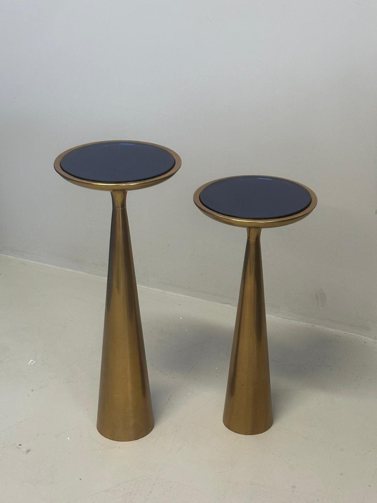Mid-20th Century Rare Pair Of Side Tables by Max Ingrand (1908-1969) For Fontana Arte Model 1776 For Sale