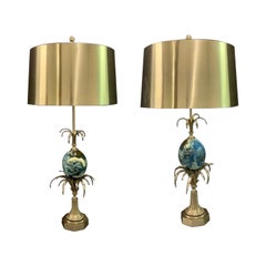 Rare Pair of Signed Maison Charles Table Lamps