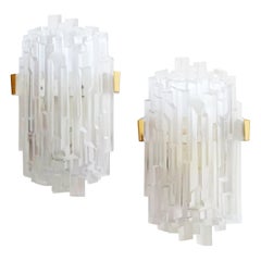 Vintage Rare Pair of Skyscrapers Sconces, France, 1960s