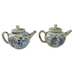 Rare Pair of Small Teapots from the Hatcher Collection