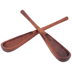 Rare Pair of Solid Teak Salad Servers by Dansk Designed by Quistgaard