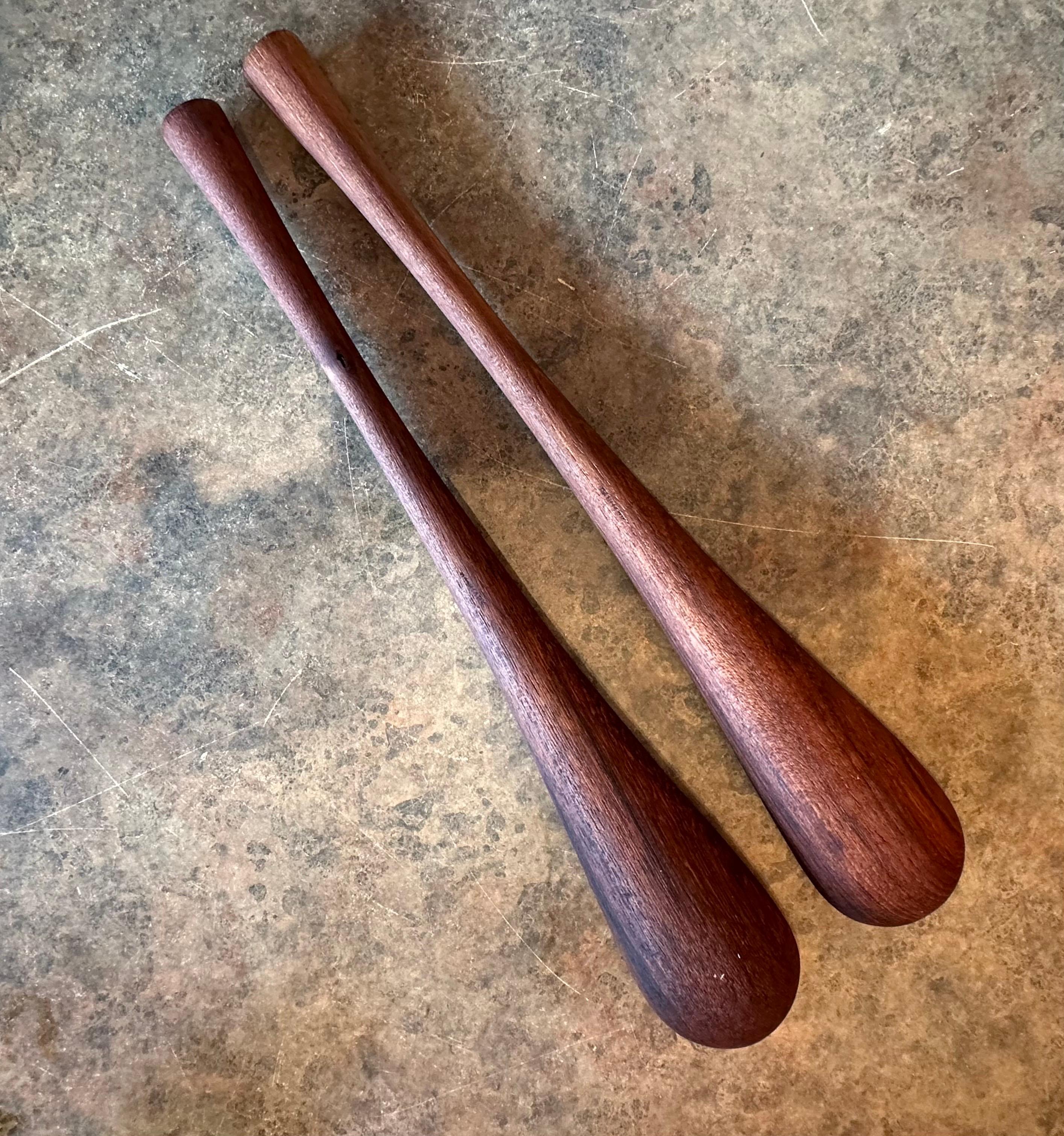 Rare Pair of Solid Teak Salad Servers by Jens Quistgaard for Dansk 2