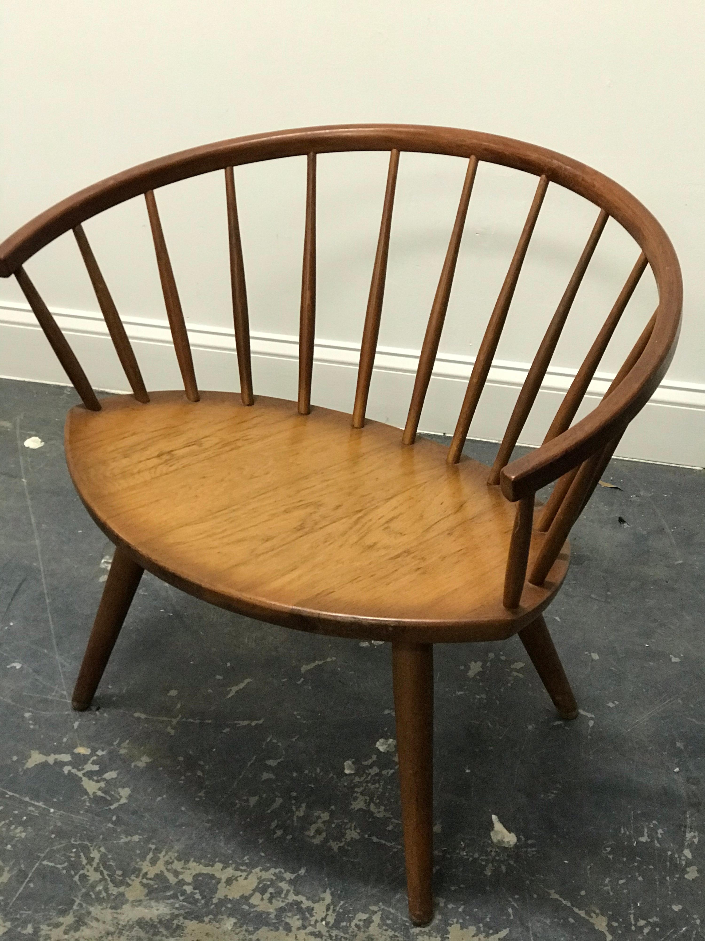 Mid-Century Modern Rare Pair of Spindle Back “Arka” Lounge Chairs by Yngve Ekström