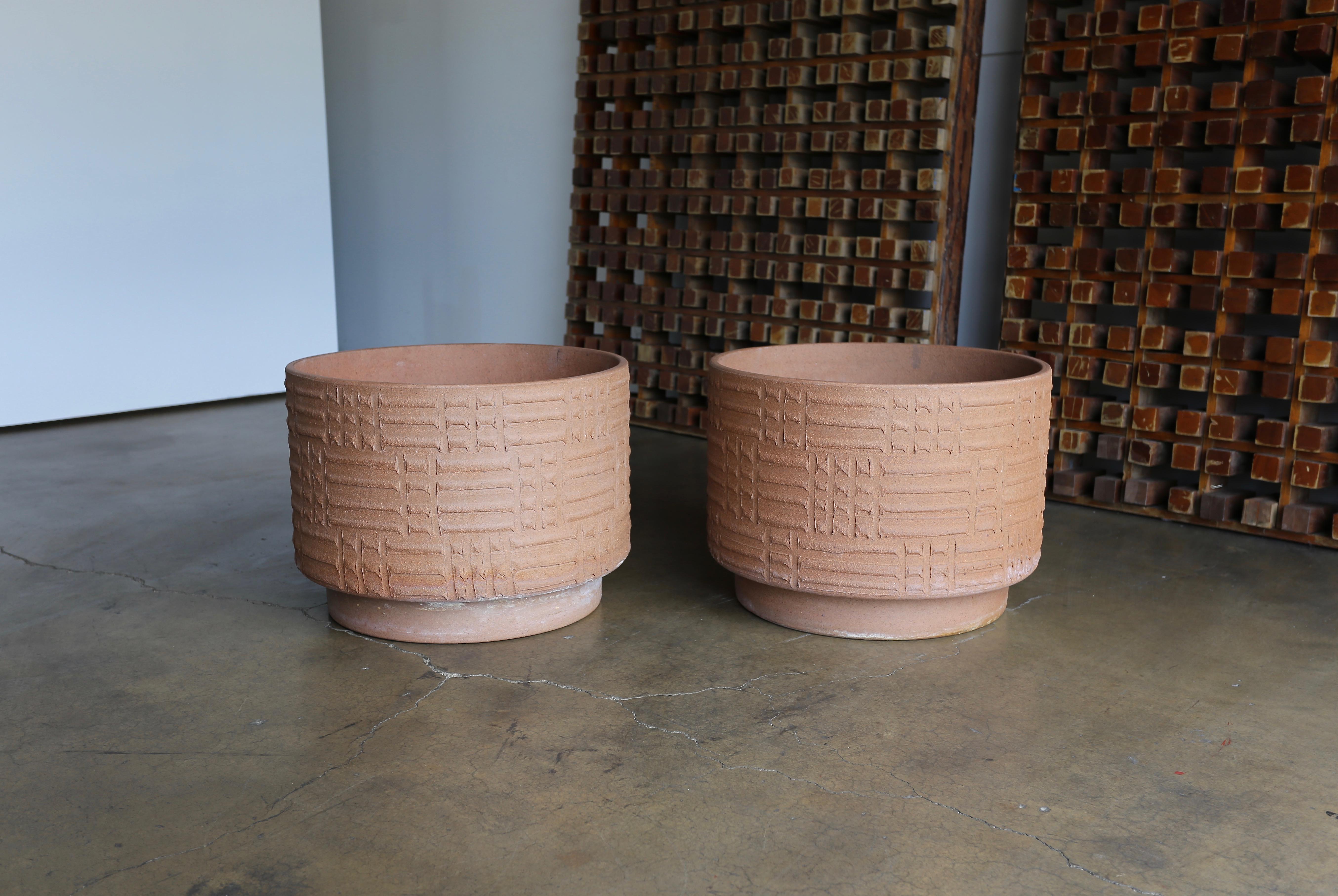 Mid-Century Modern Rare Pair of ' Staccato ' Planters by David Cressey