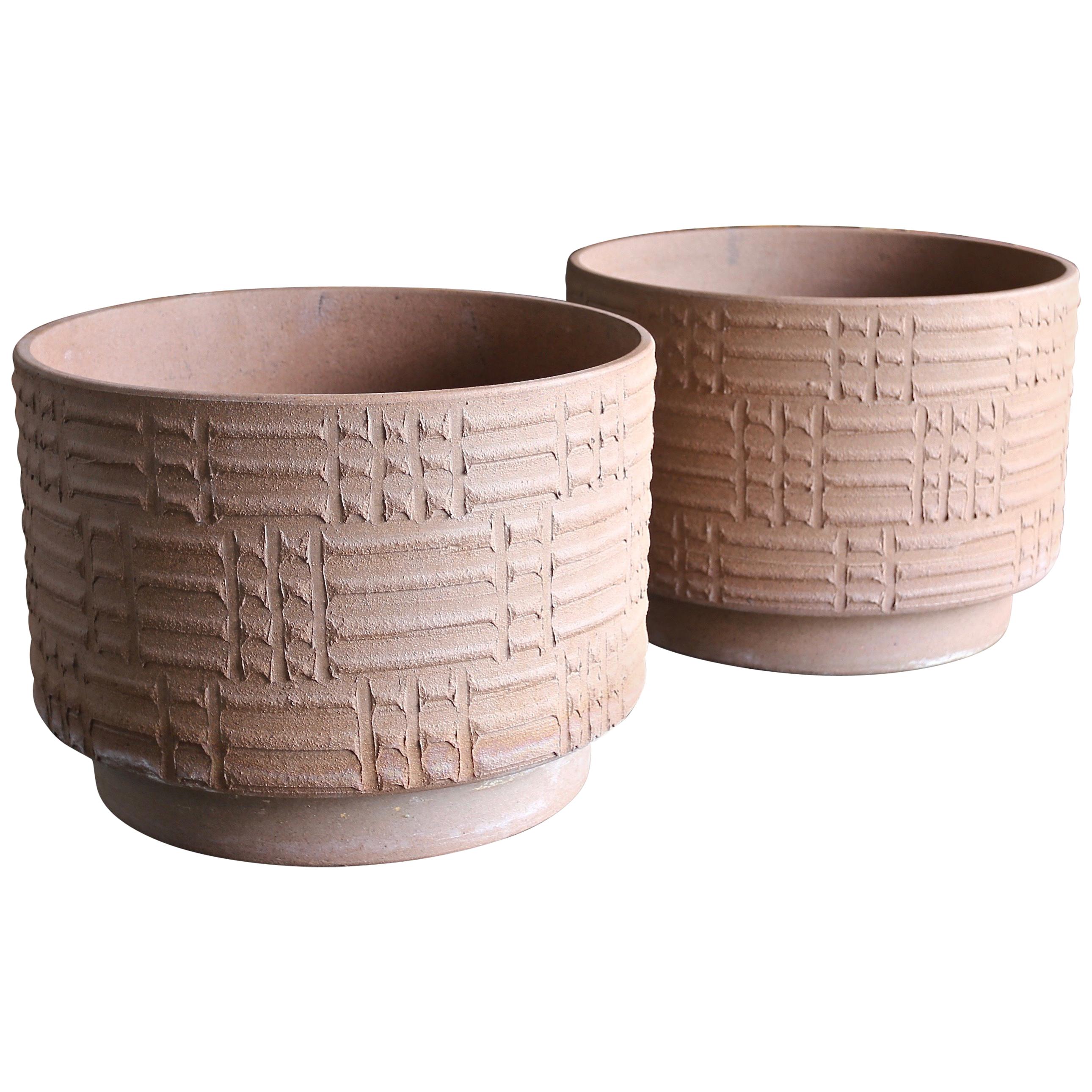 Rare Pair of ' Staccato ' Planters by David Cressey