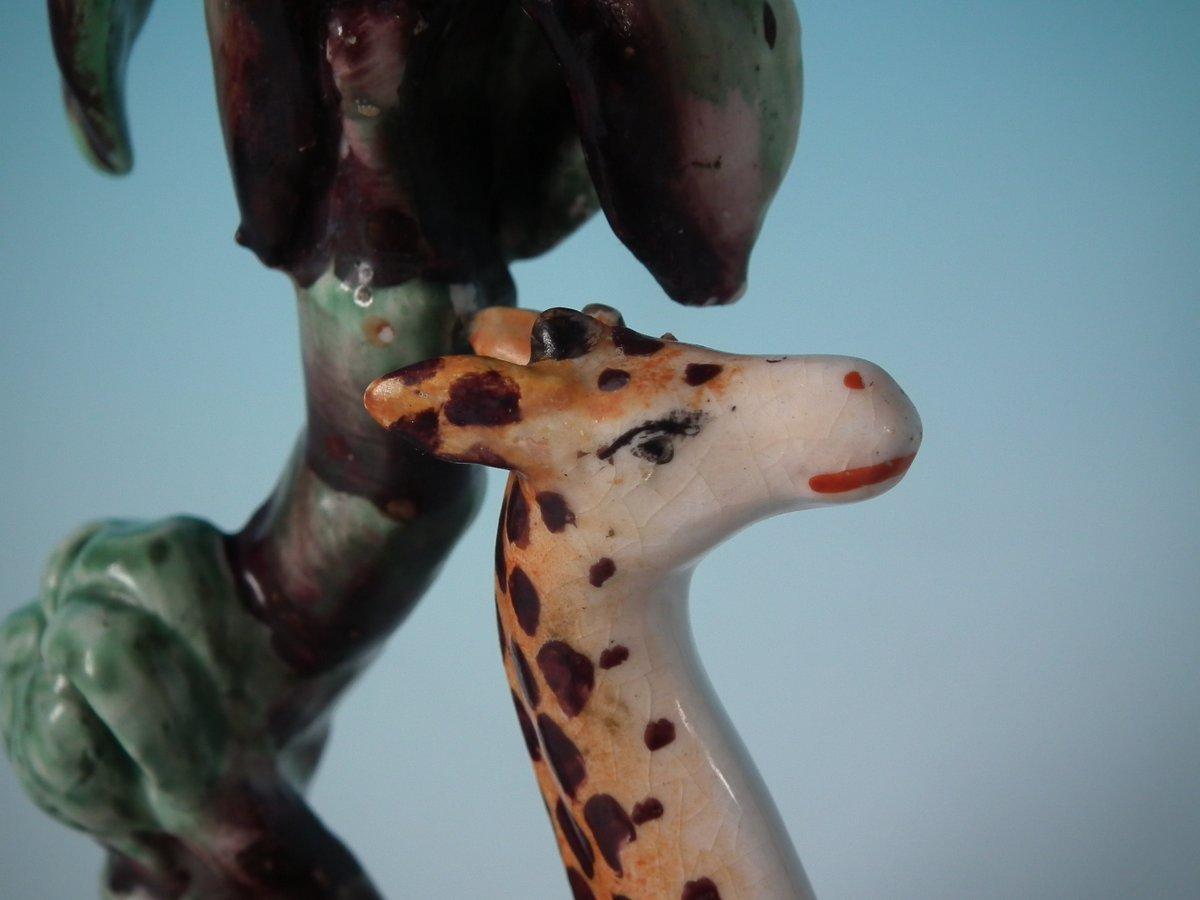 Rare Pair of Staffordshire Recumbent Giraffes 3