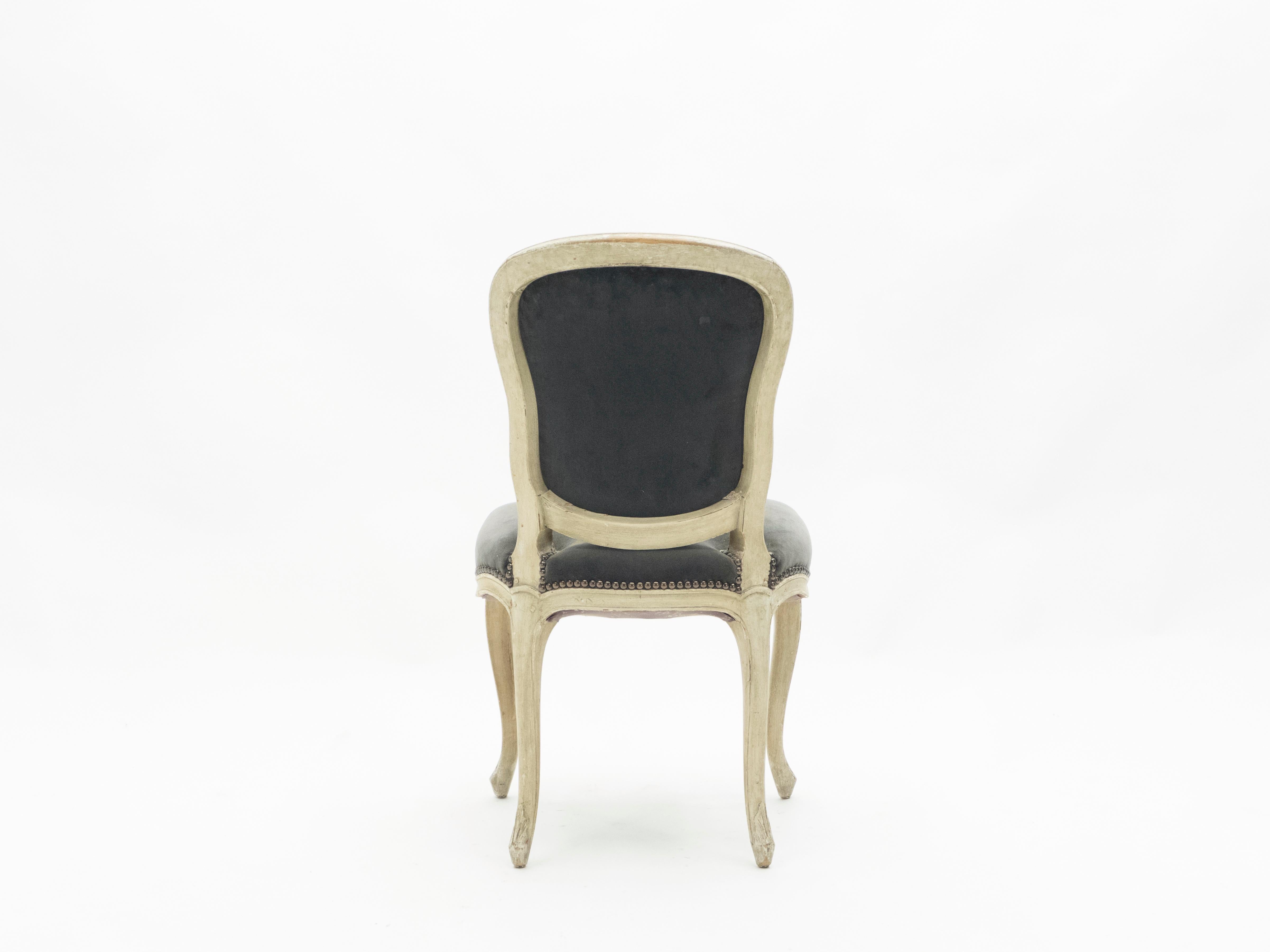 Rare paire de chaises néoclassiques Louis XV estampillées Maison Jansen, années 1940 en vente 2