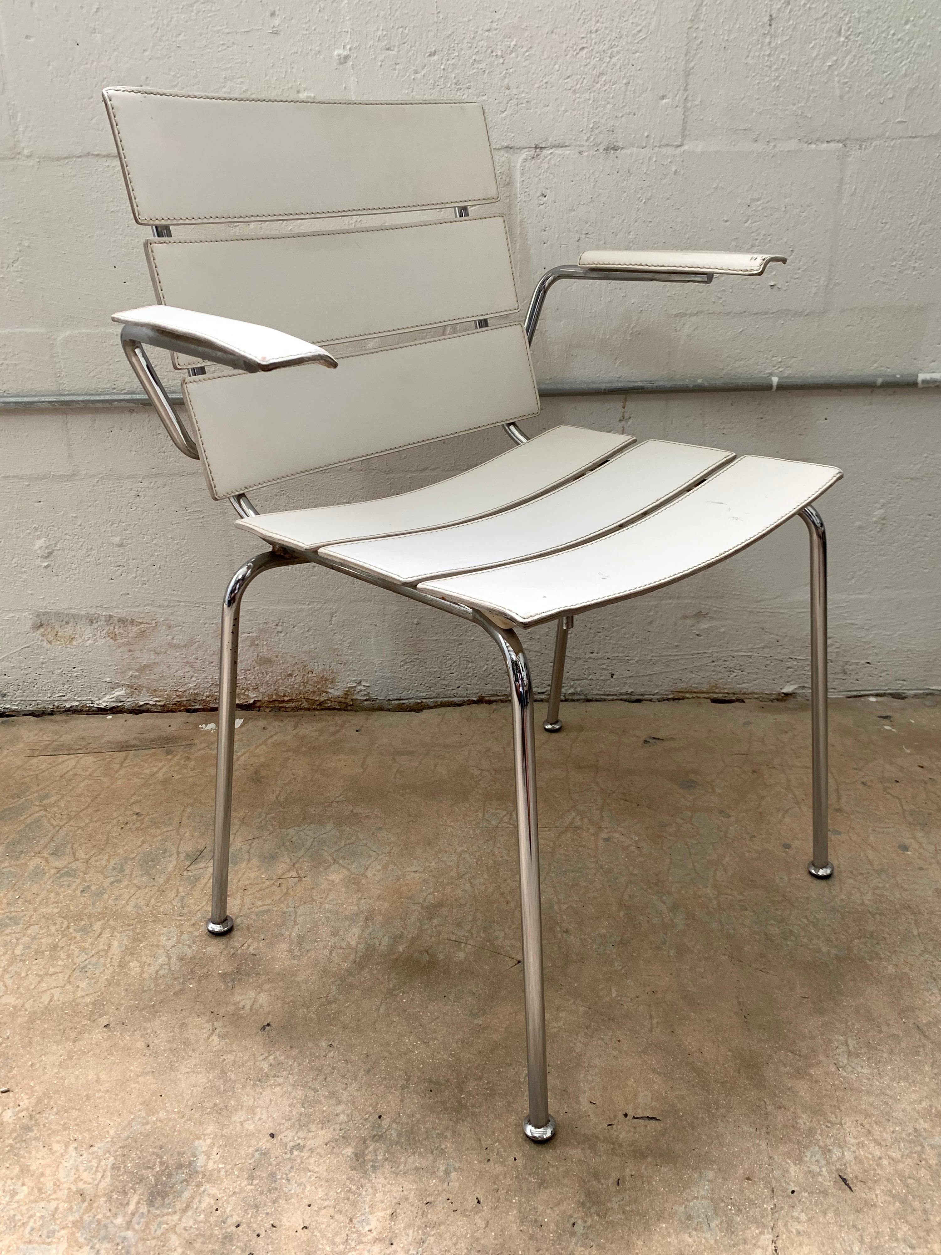 Paire rare de fauteuils de salle à manger « Streipe » de Giancarlo Vegni pour Fasem, 1999 Bon état - En vente à Miami, FL