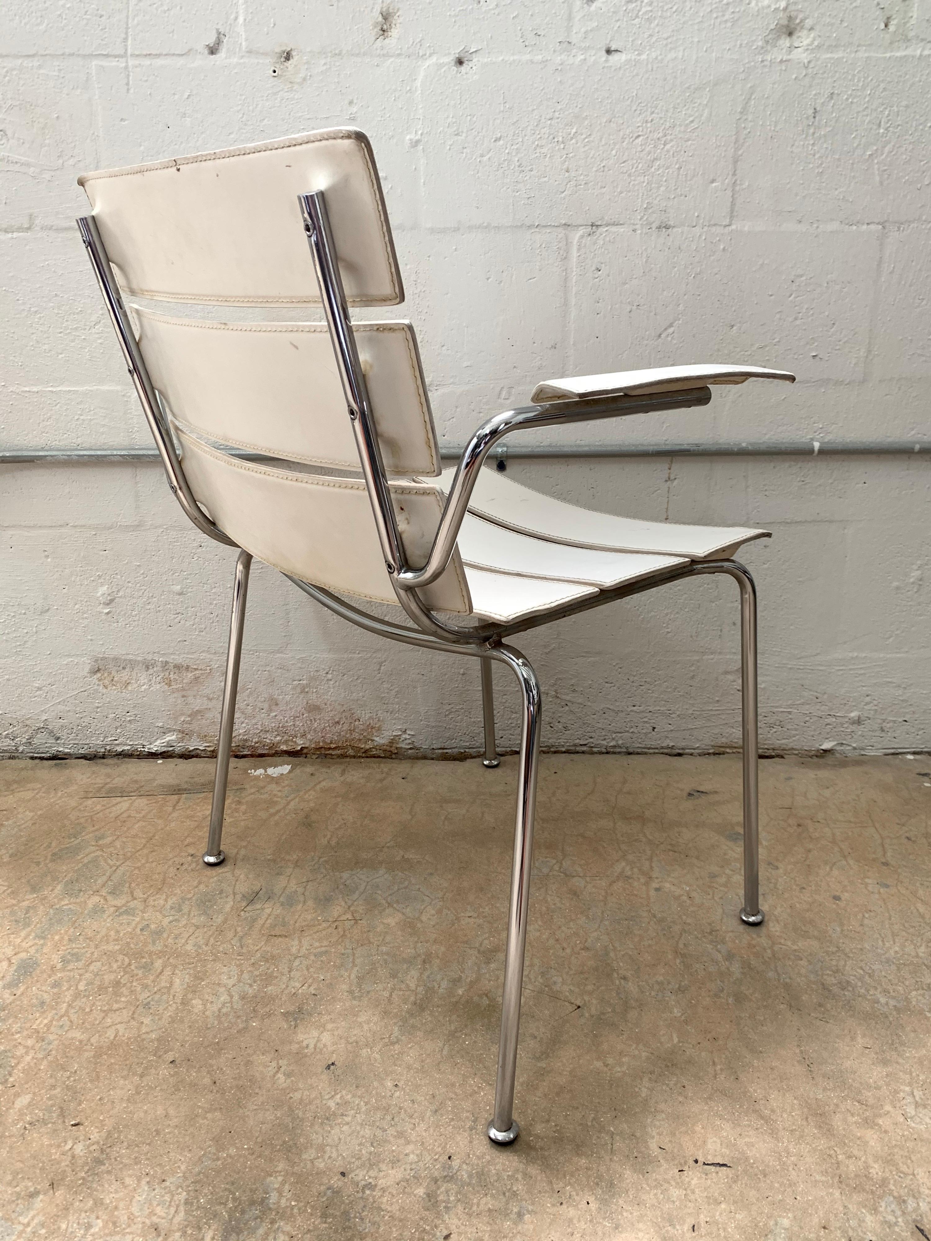 Paire rare de fauteuils de salle à manger « Streipe » de Giancarlo Vegni pour Fasem, 1999 en vente 1