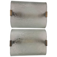 Rare Pair of Swedish Art Deco Glössner Wall Sconces 1930 by Einar Forseth