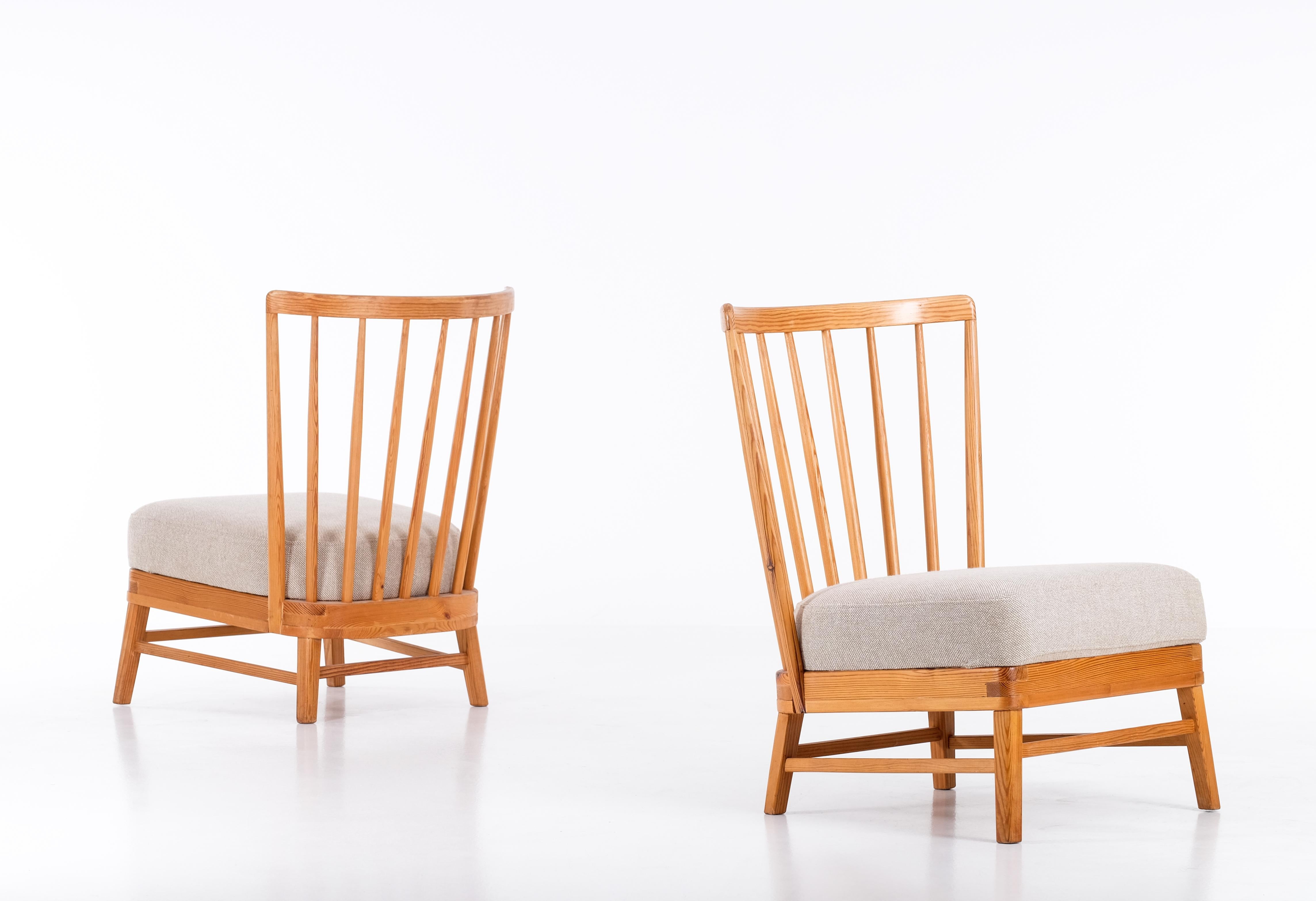 Raro par de butacas suecas, años 50 Escandinavo moderno en venta