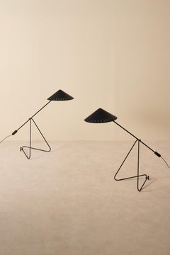Rare pair of Swedish floor lamps, 1950s