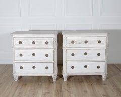 Rare Pair of Swedish Painted Chests, circa 1880