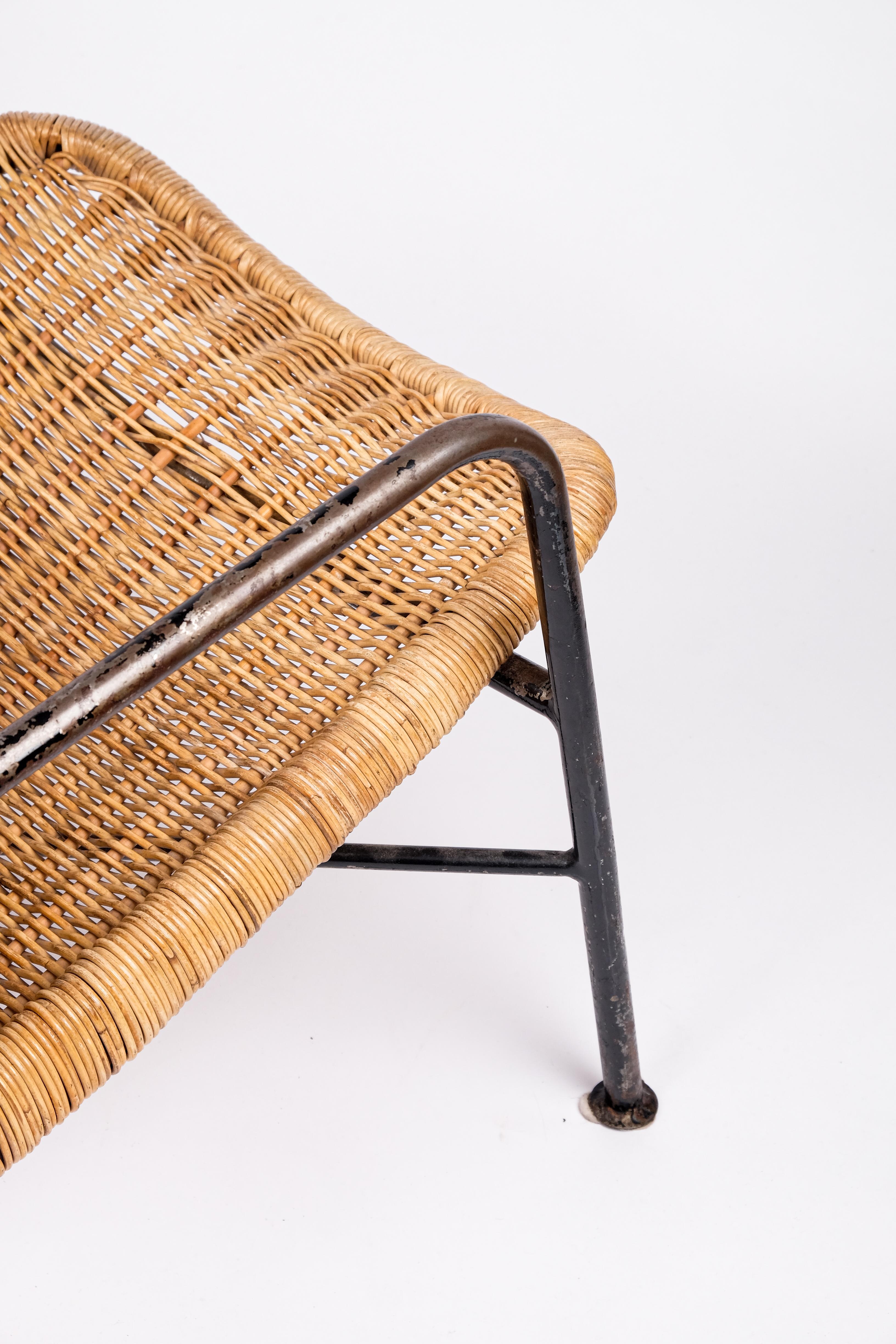 Rare Pair of Swedish Rattan Chairs, 1960s For Sale 6