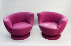 Rare Pair of Swivel Chairs by Vladimir Kagan for Directional
