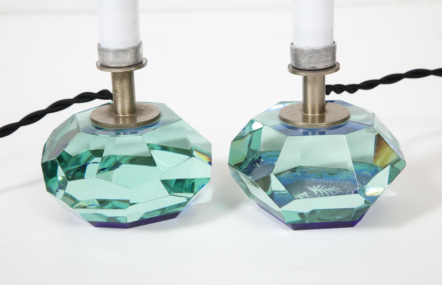 Italian Rare Pair of Table Lamps #2228, by Max Ingrand for Fontana Arte