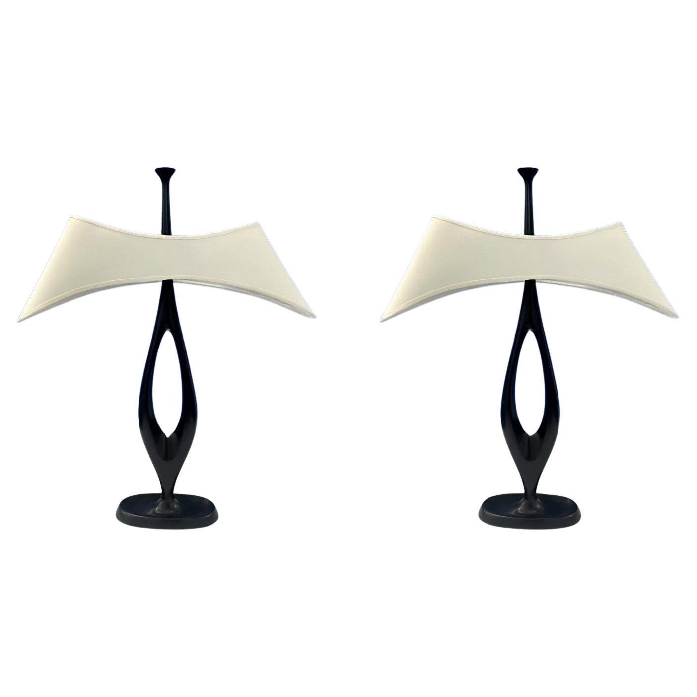Rara coppia di lampade da tavolo di Max Ingrand per Fontana Arte, 1955-1956, Italia