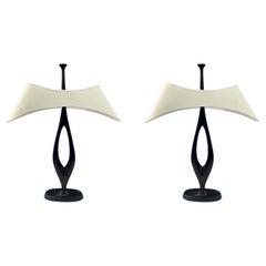 Rara coppia di lampade da tavolo di Max Ingrand per Fontana Arte, 1955-1956, Italia