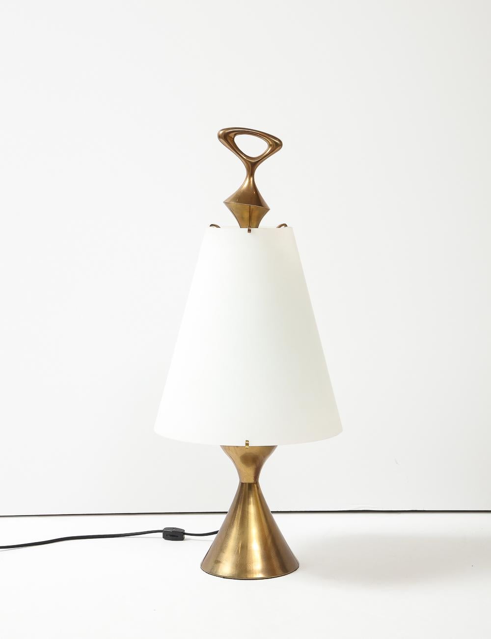 Hand-Crafted Rare Pair of Table Lamps by Max Ingrand for Fontana Arte