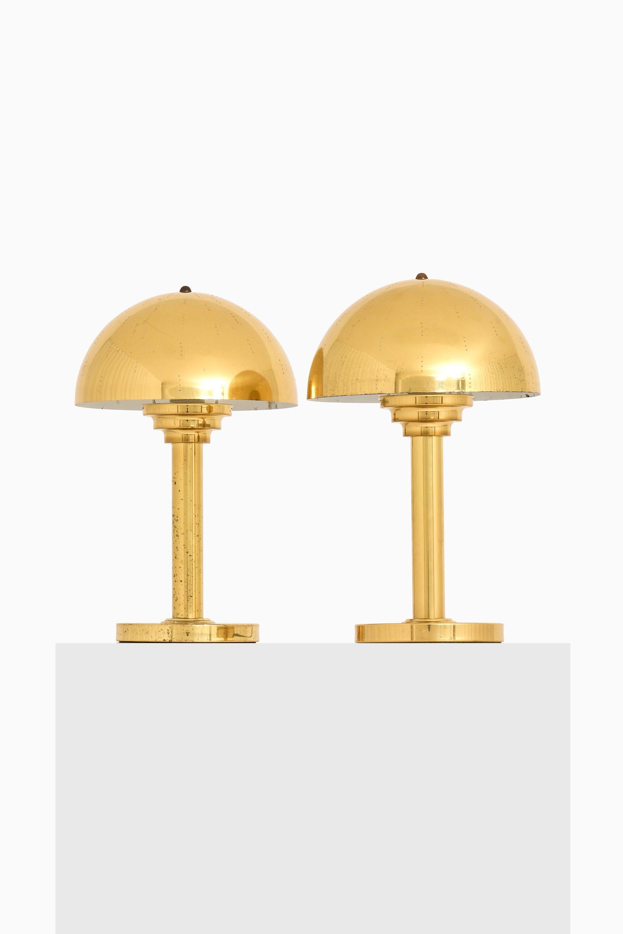 Rare Pair of Table Lamps in Brass, 1950’s